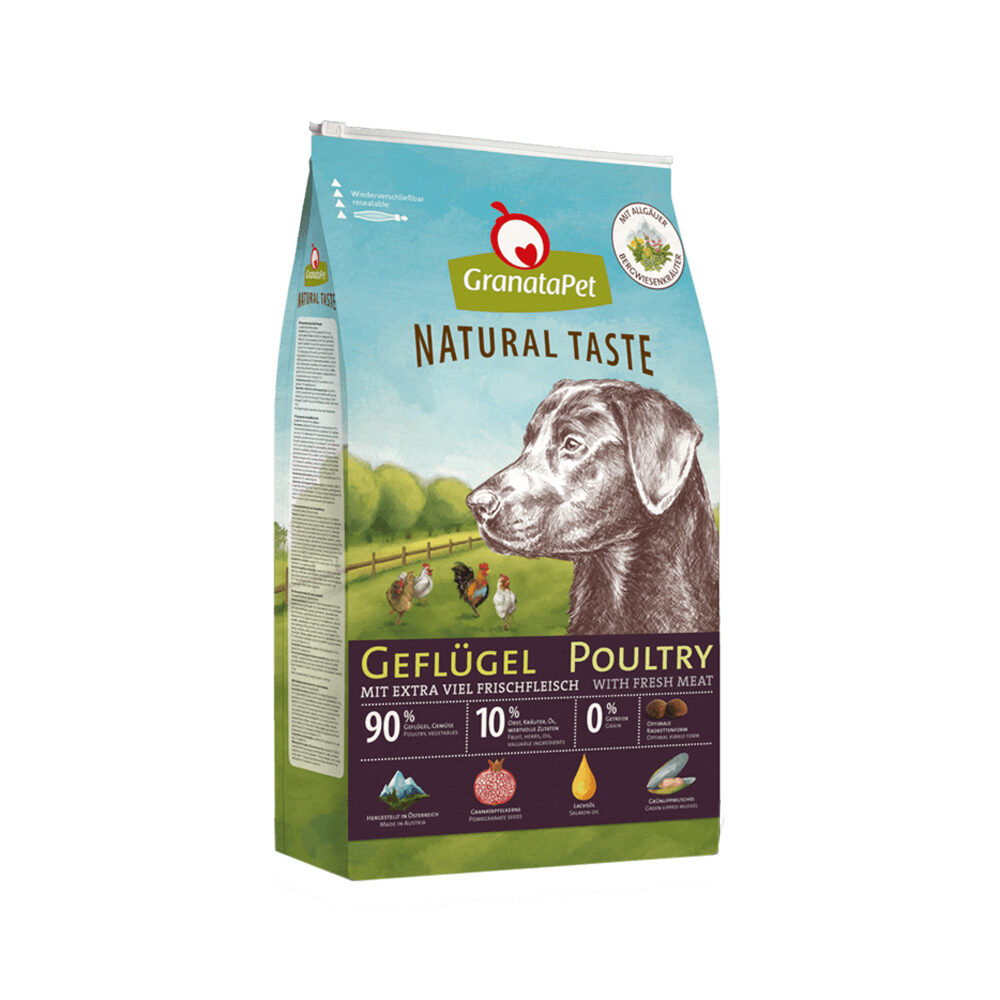 GranataPet Natural Taste Hundefutter – Geflügel – 12 kg