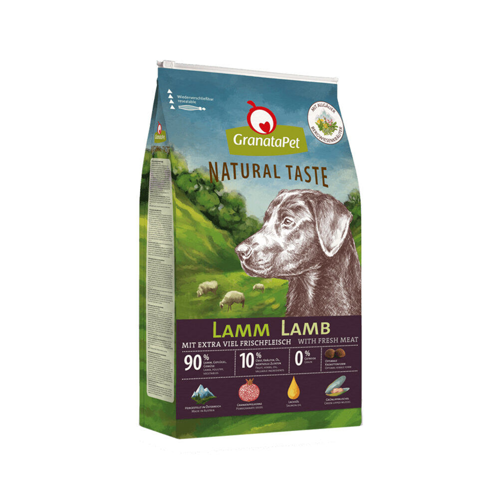 GranataPet Natural Taste Hundefutter – Lamm – 12 kg