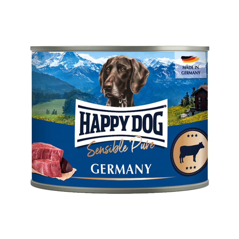 Happy Dog Pur Hundefutter – Dosen – Rind – 6 x 800 g