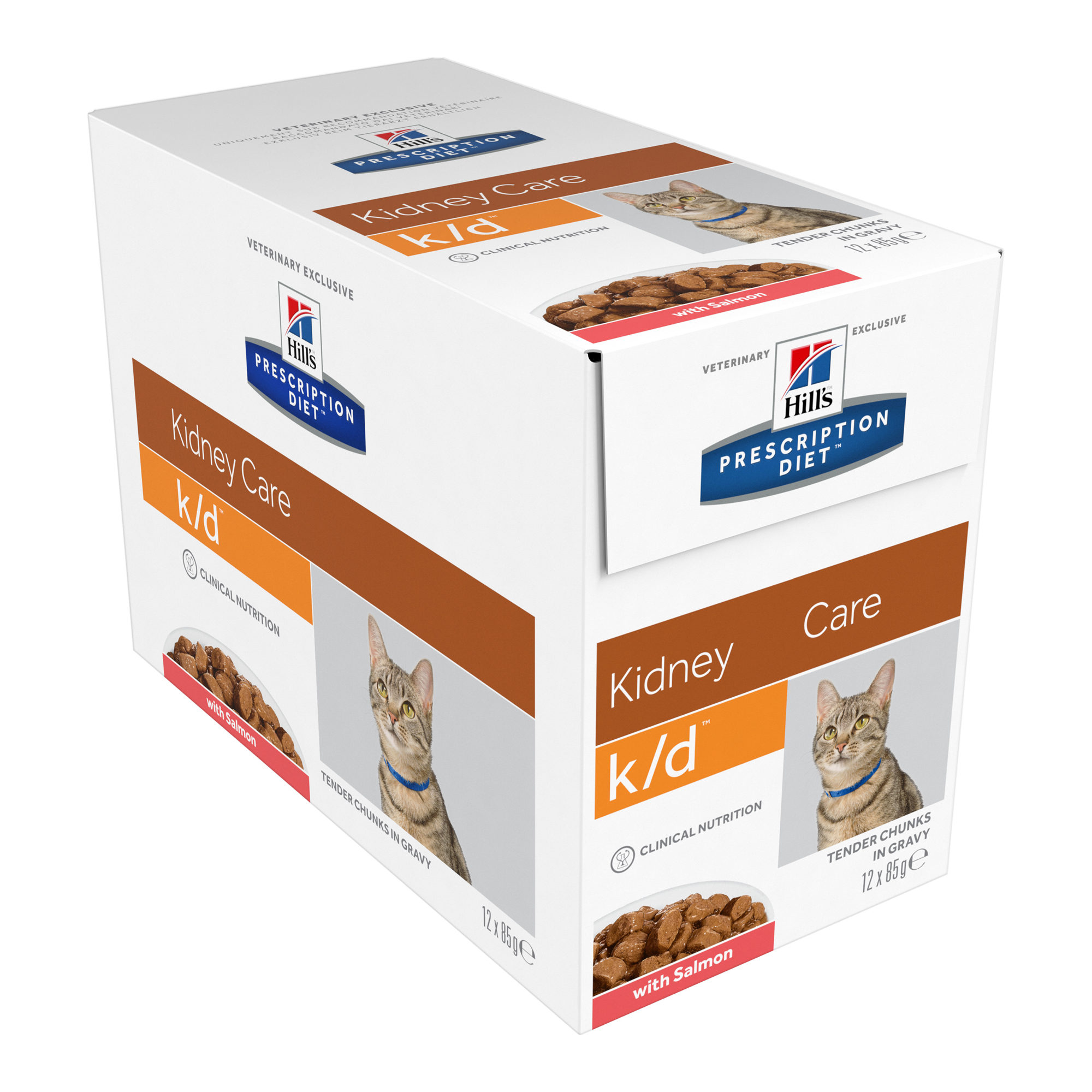 Hill’s Prescription Diet k/d Kidney Care Katzenfutter – Frischebeutel – Rind – 12 x 85 g