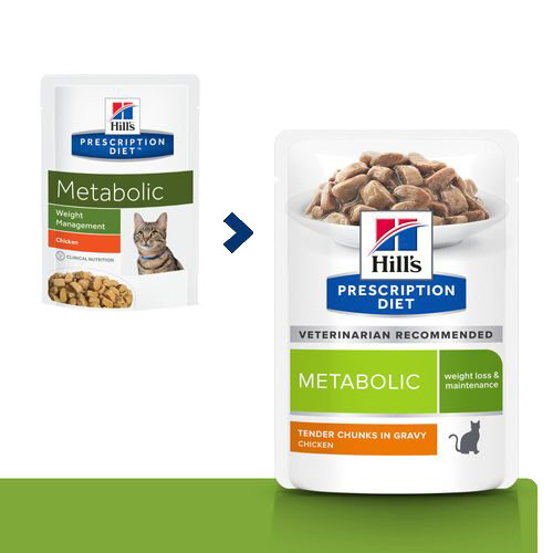 Hill’s Prescription Diet Metabolic Weight Management – Frischebeutel – 12 x 85 g – Fisch