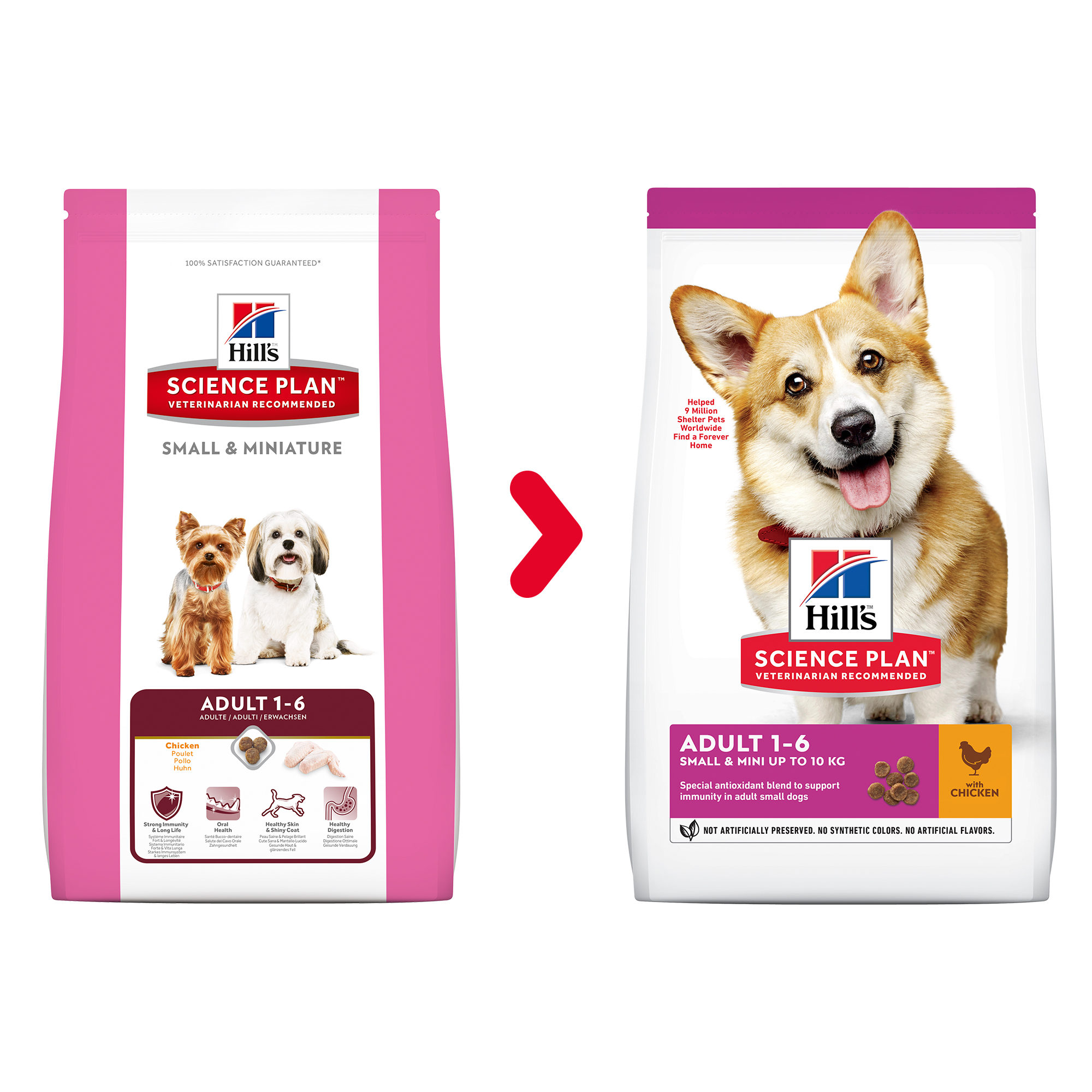 Hill’s Science Plan Advanced Fitness Adult Small & Miniature Hundefutter – Huhn – 3 kg