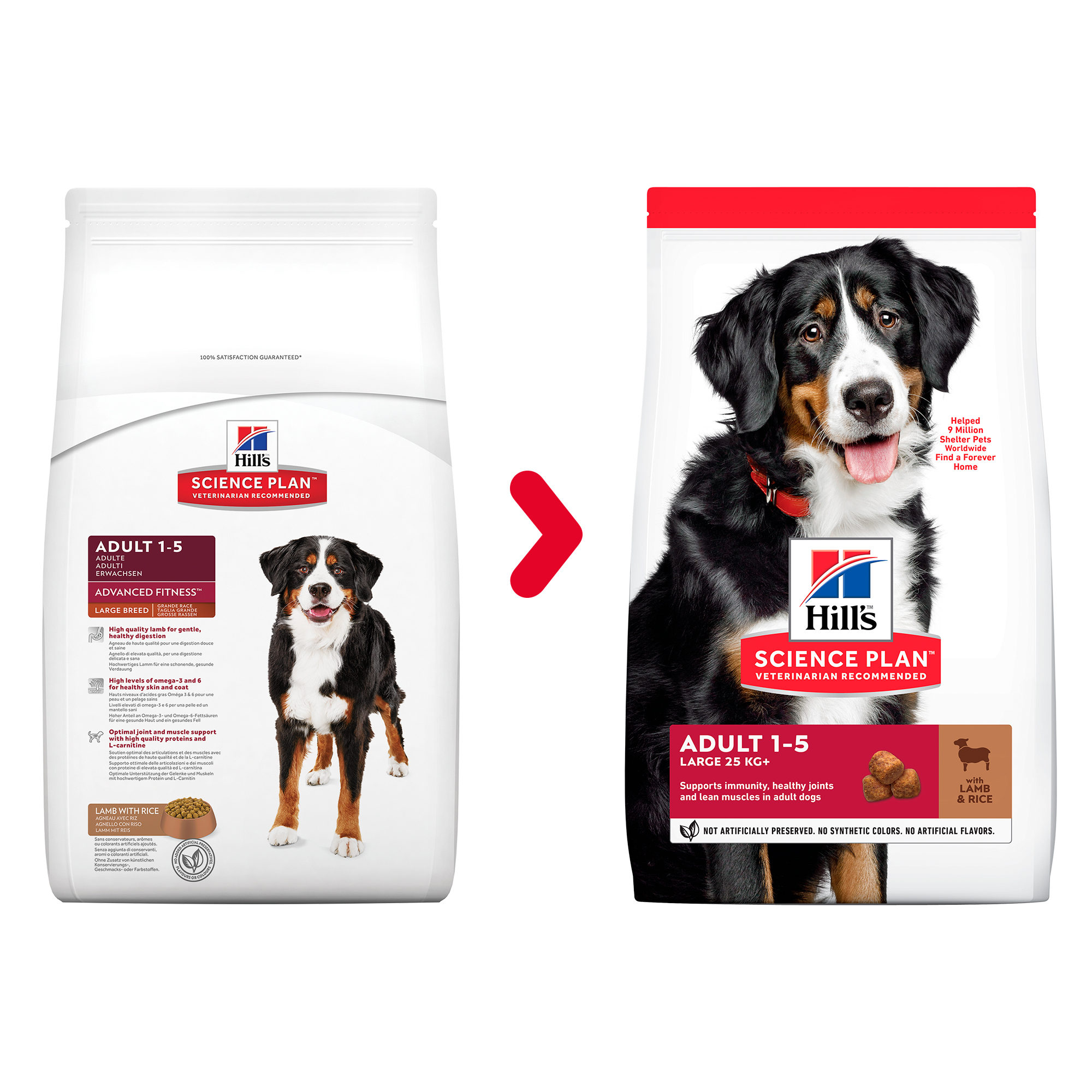 Hill’s Science Plan Adult Advanced Fitness Large Hundefutter – Lamm – 14 kg