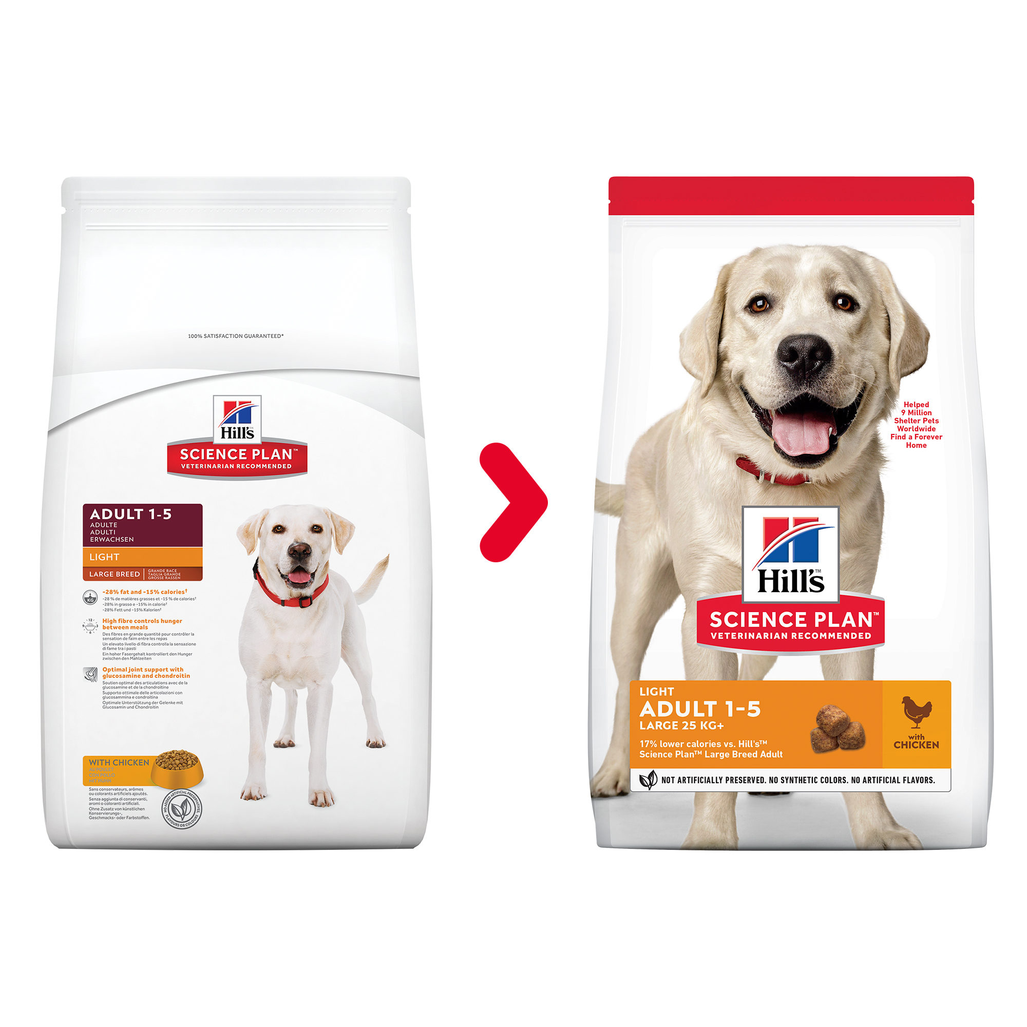 Hill’s Science Plan Adult Light Large Breed Hundefutter – 14 kg