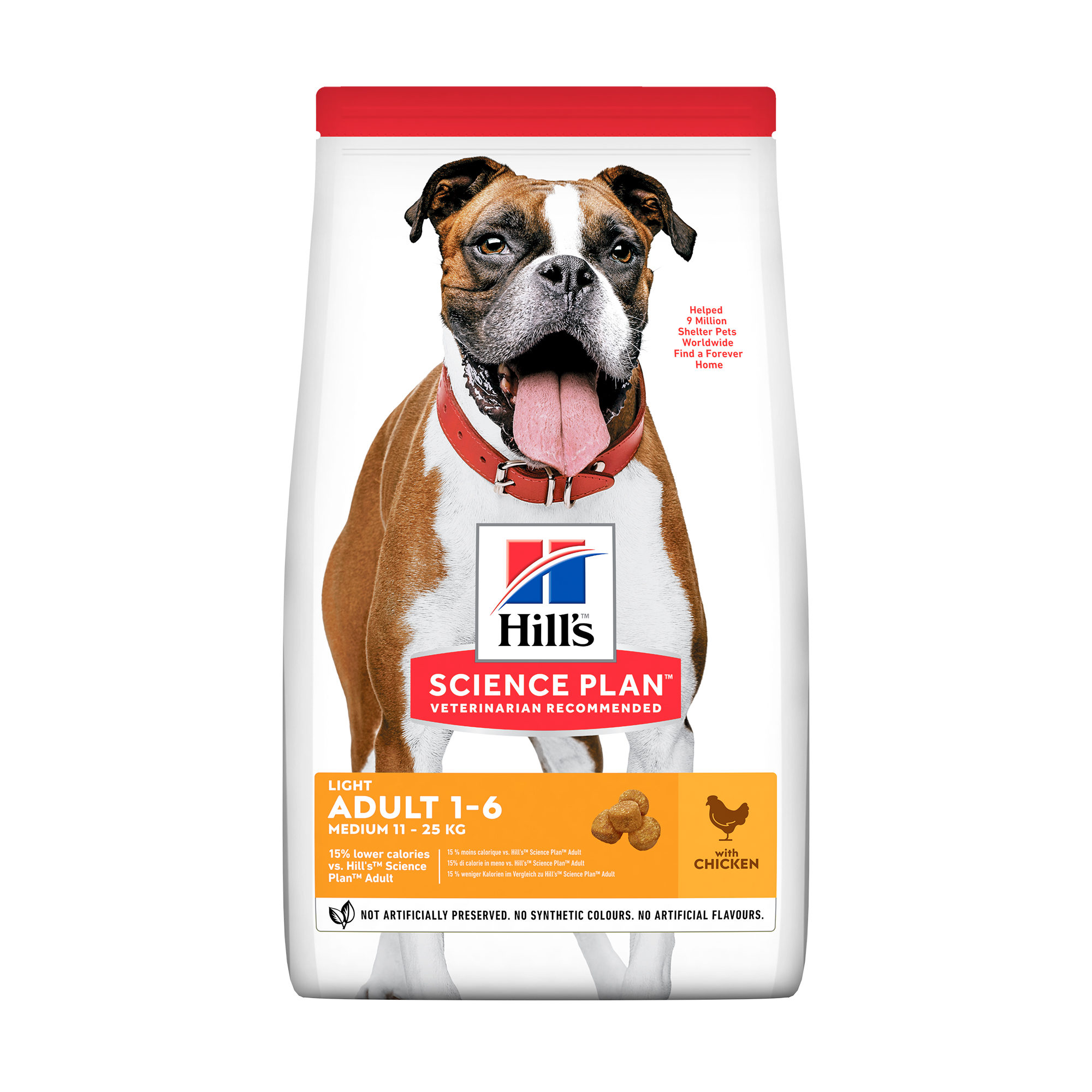 Hill’s Science Plan Adult Light Medium Hundefutter – Huhn – 14 kg