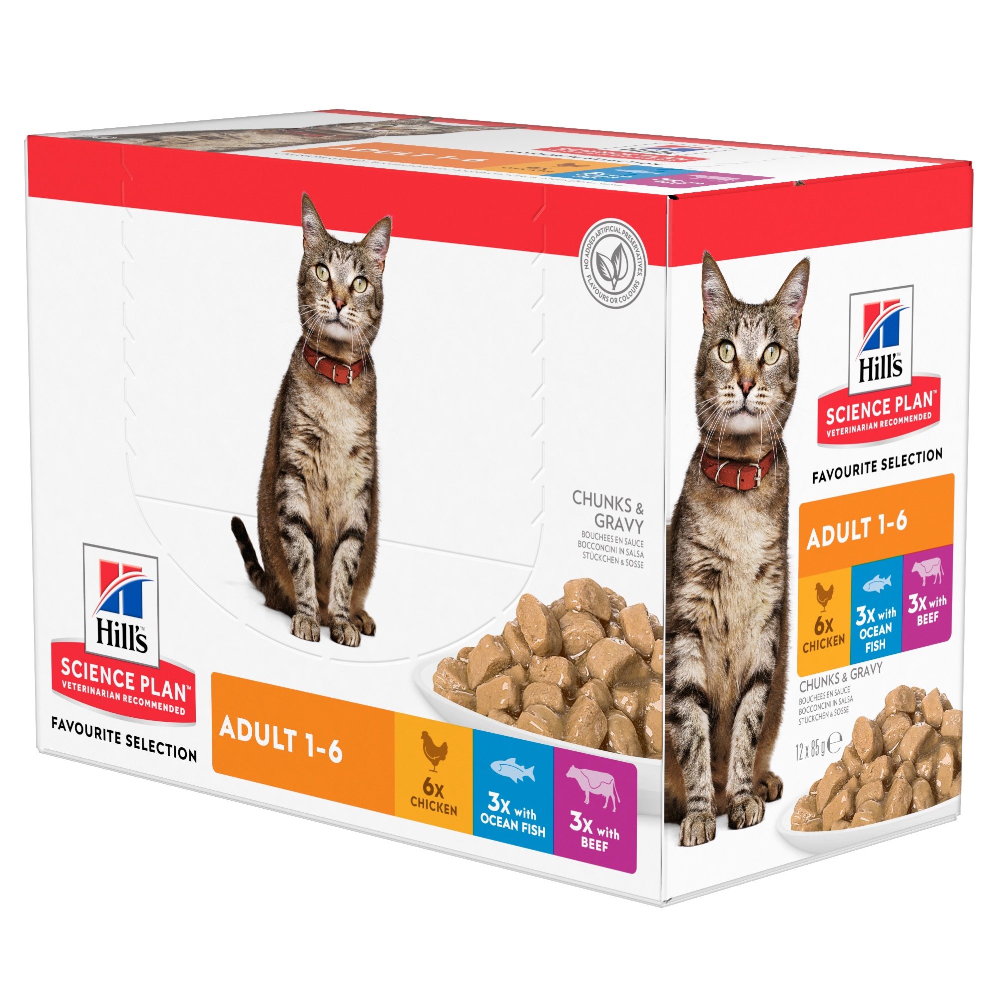 Hill’s Science Plan Adult Katzenfutter – Frischebeutel – Favourite Selection – 12 x 85 g