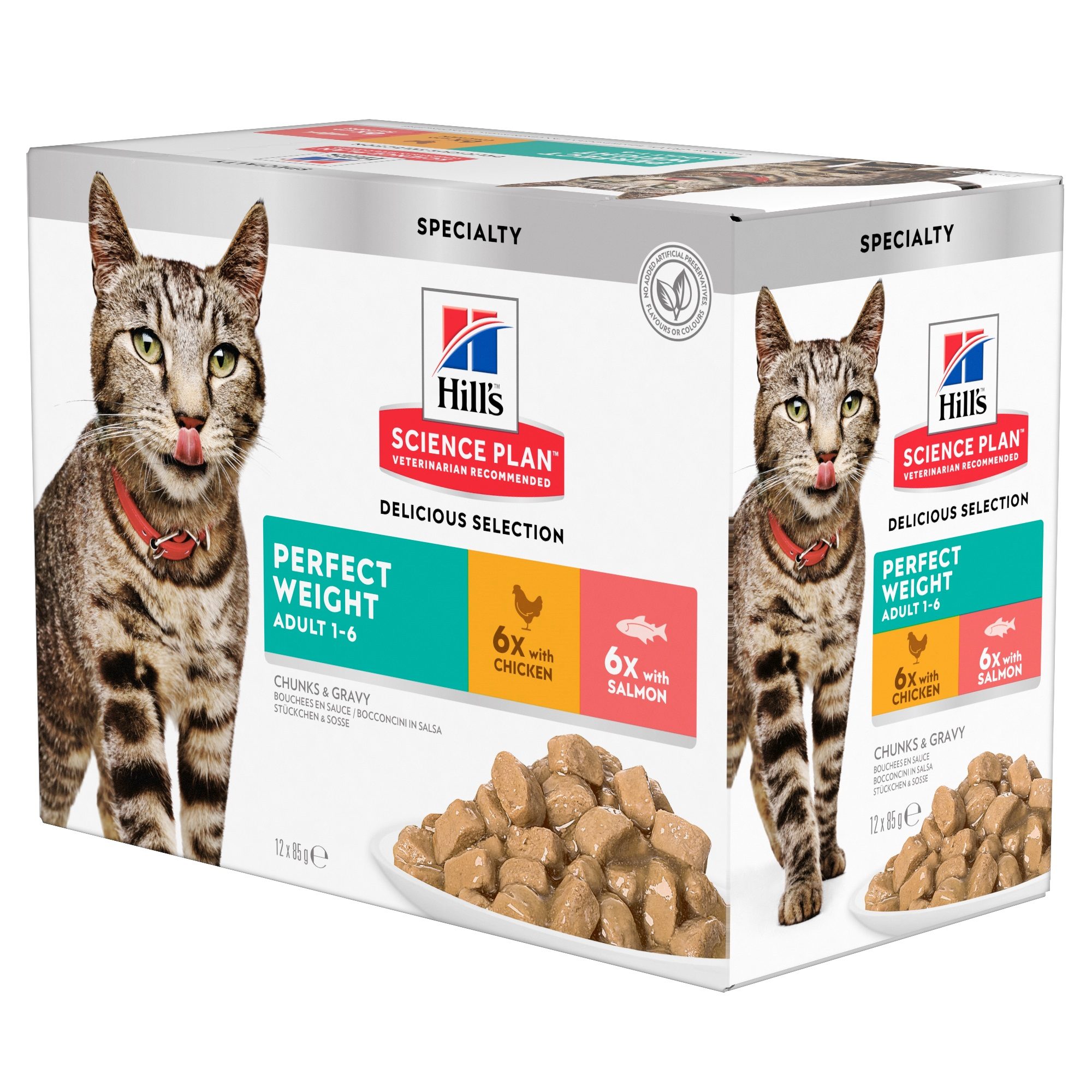 Hill’s Science Plan Adult Perfect Weight Katzenfutter – Frischebeutel – 12 x 85 g