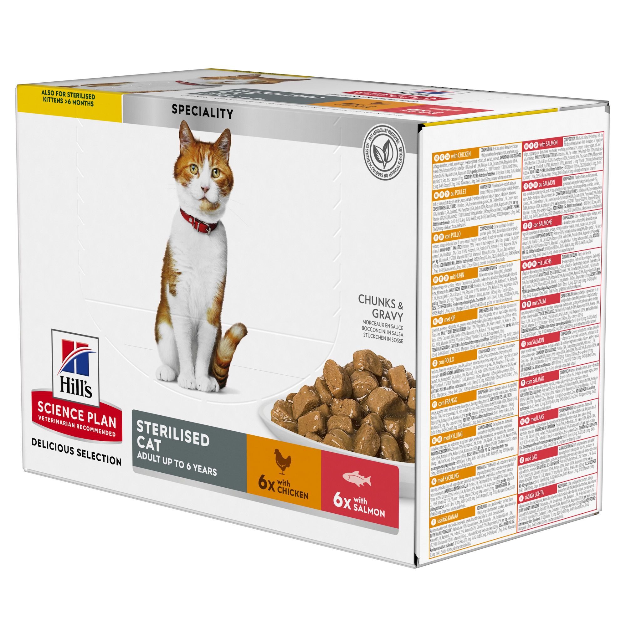 Hill’s Science Plan Sterilised Adult Katzenfutter – Frischebeutel – Huhn – 12 x 85 g