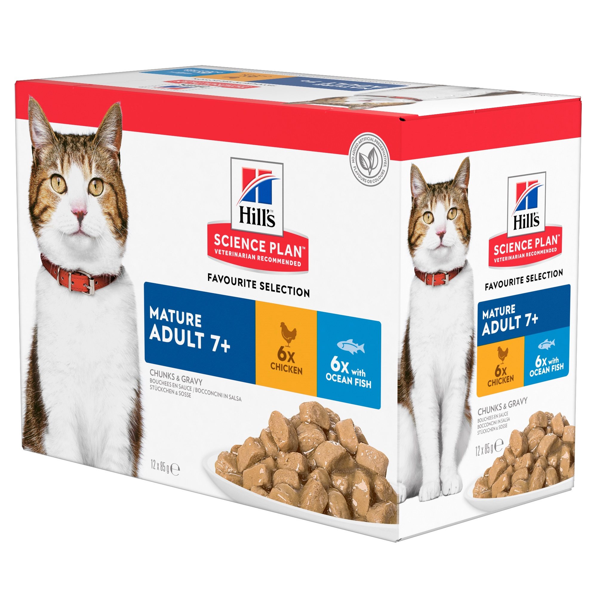 Hill’s Science Plan Mature Adult Katzenfutter – Frischebeutel – Huhn – 12 x 85 g
