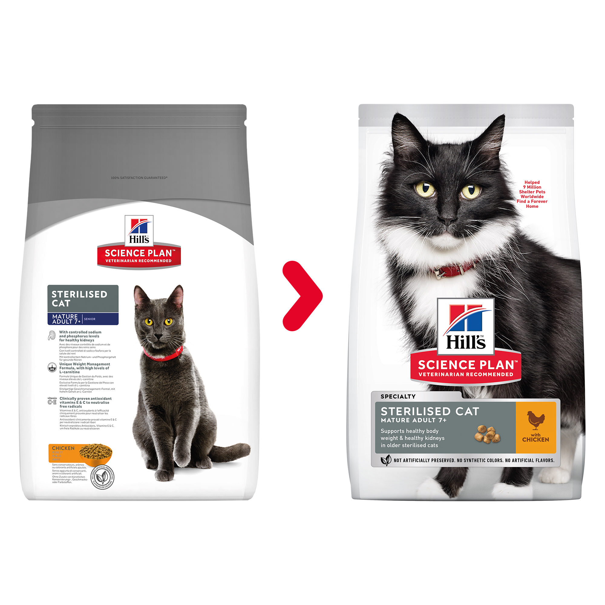 Hill’s Science Plan Mature Adult Sterilised Katzenfutter – Huhn – 10 kg