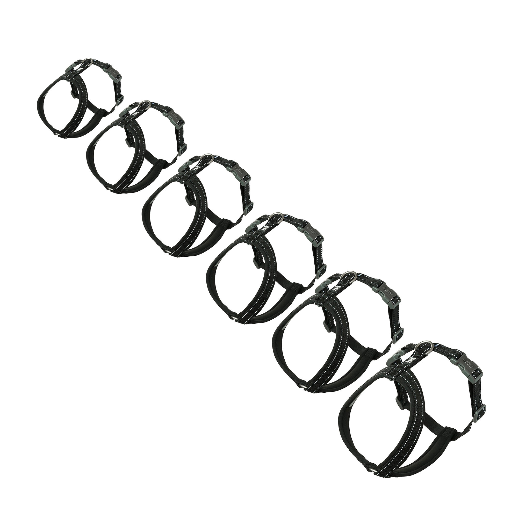 Hurtta Geschirr Casual-Y Eco – Schwarz – 60-70 cm