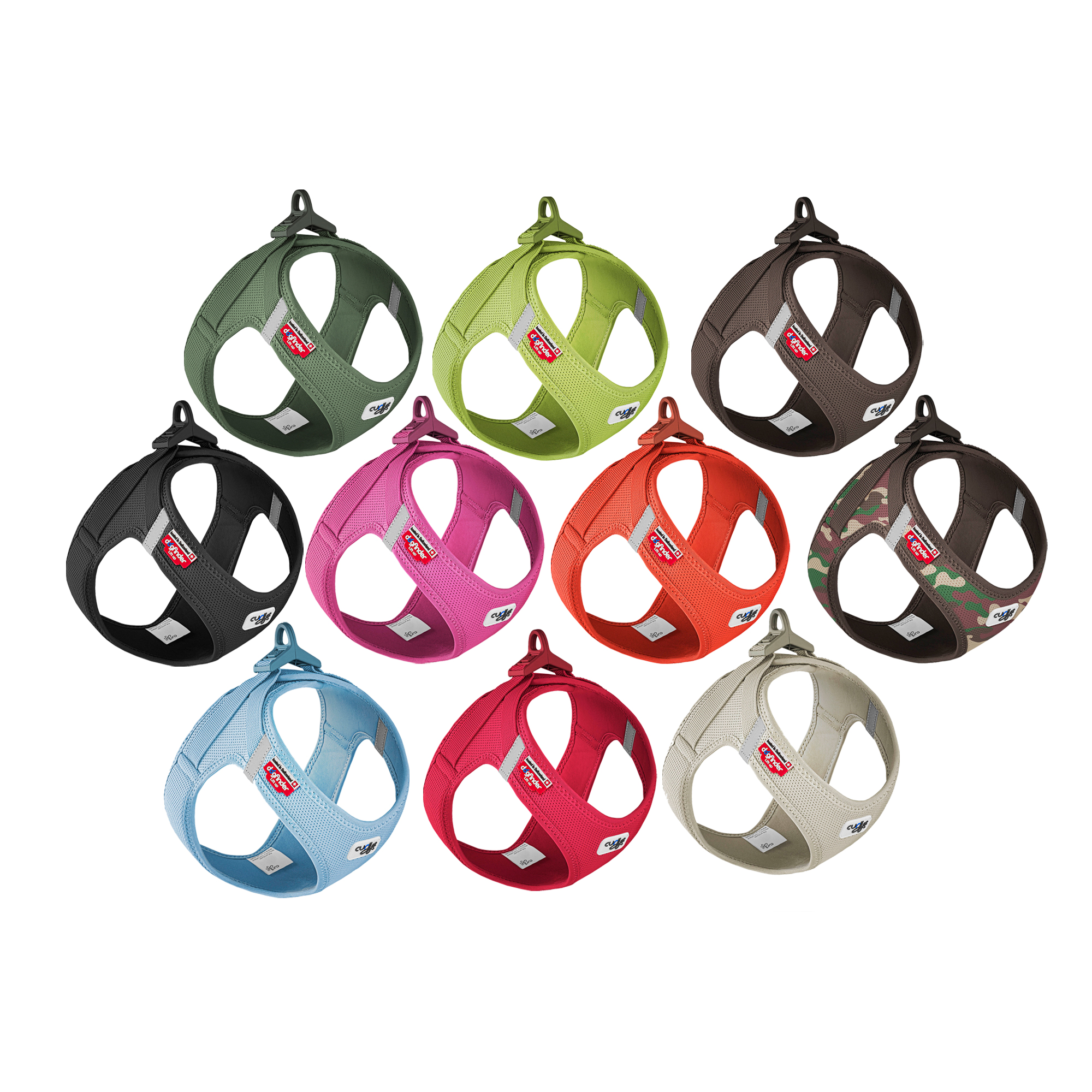 Curli Vest Harness Clasp Air-Mesh – Grün – XS