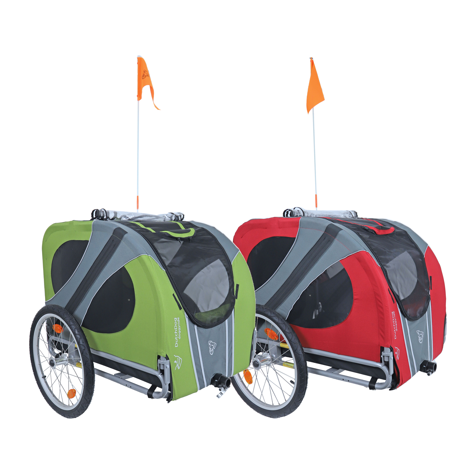 Doggy Ride Original – ohne Stange – Rot /Grau