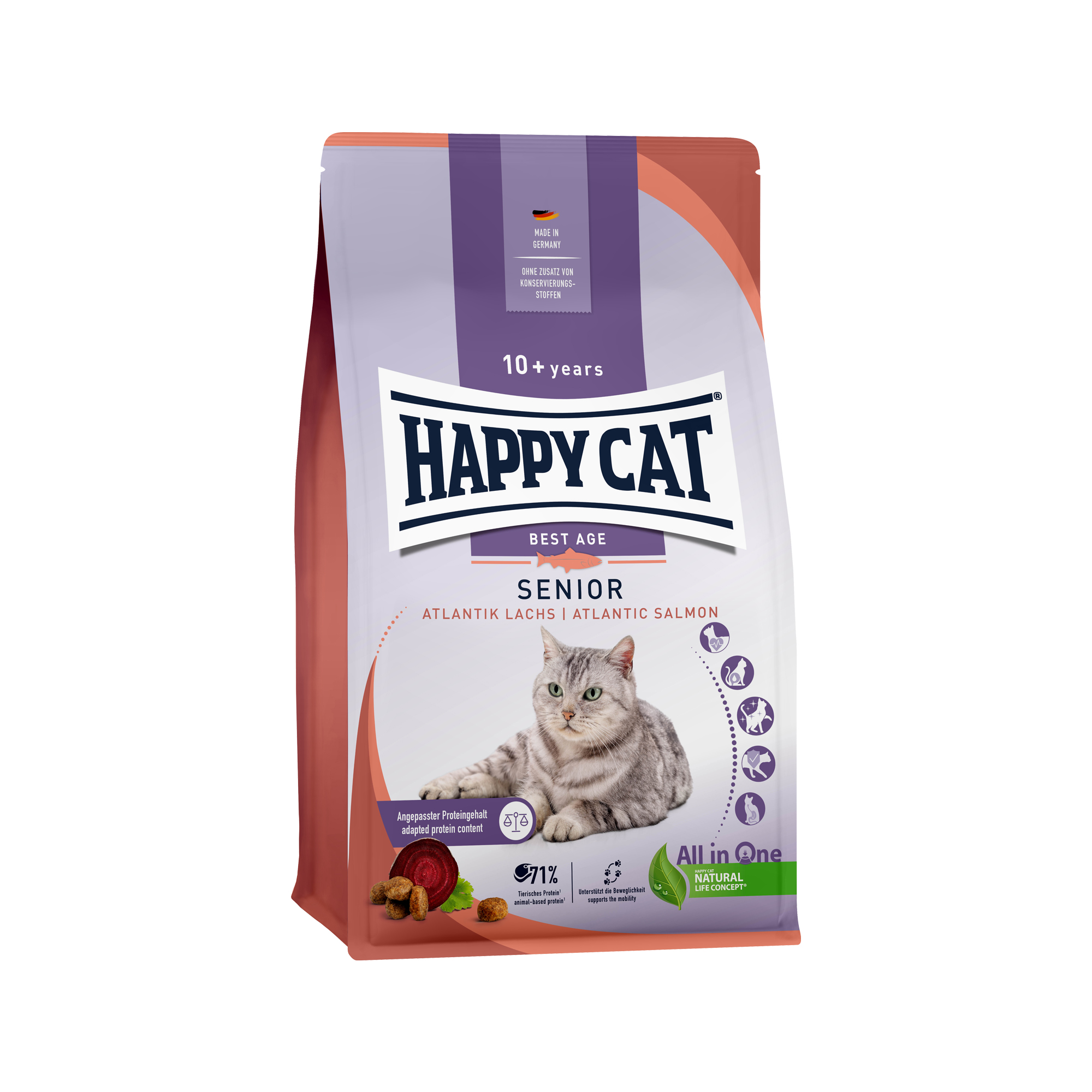 Happy Cat Senior – Lachs – 4 kg