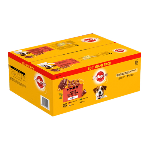 Pedigree Adult Selection in Gelee Frischebeutel – 40 x 100 g