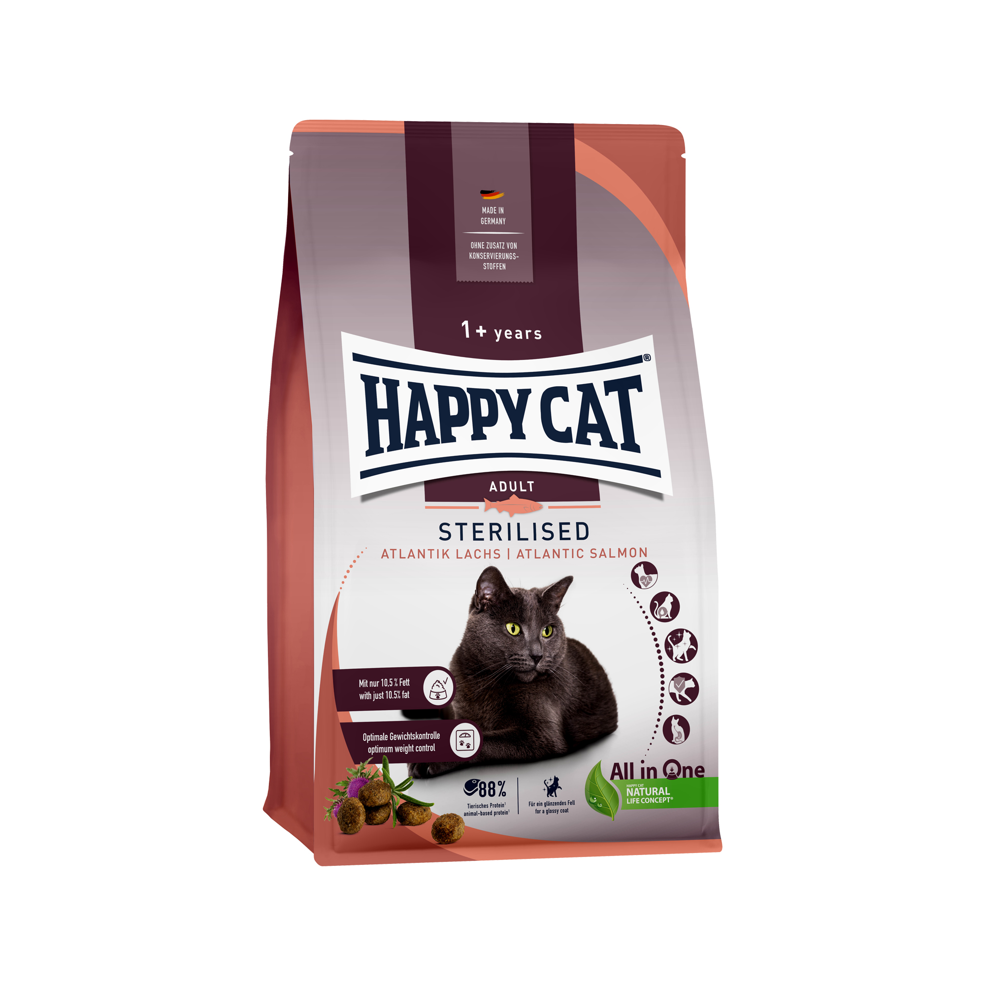 Happy Cat Sterilised – Lachs – 1,3 kg