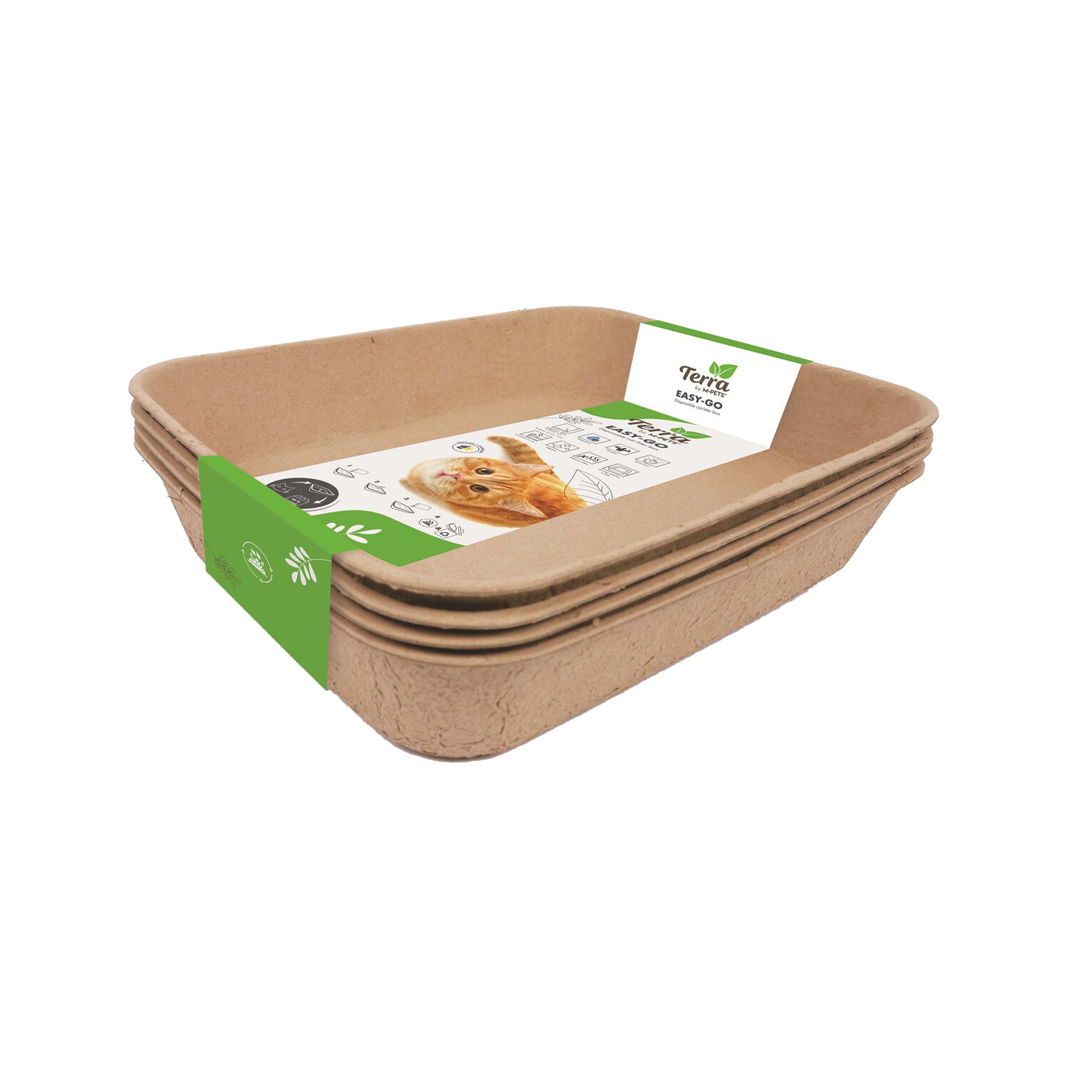 M-Pets Easy-Go Eco Einweg-Katzentoilette