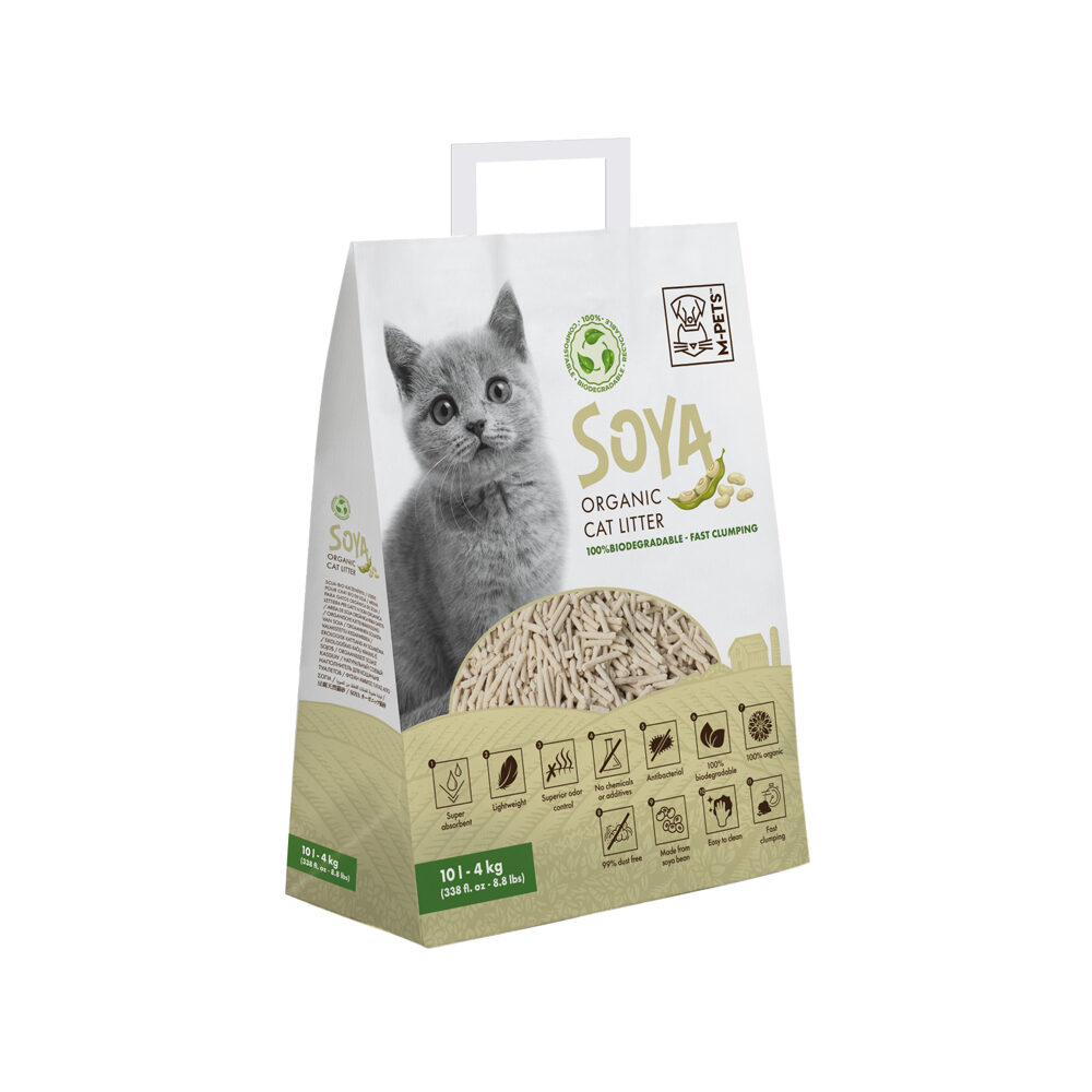 M-PETS – Soya Katzenstreu – 4 kg – 10 L – Lavendelaroma