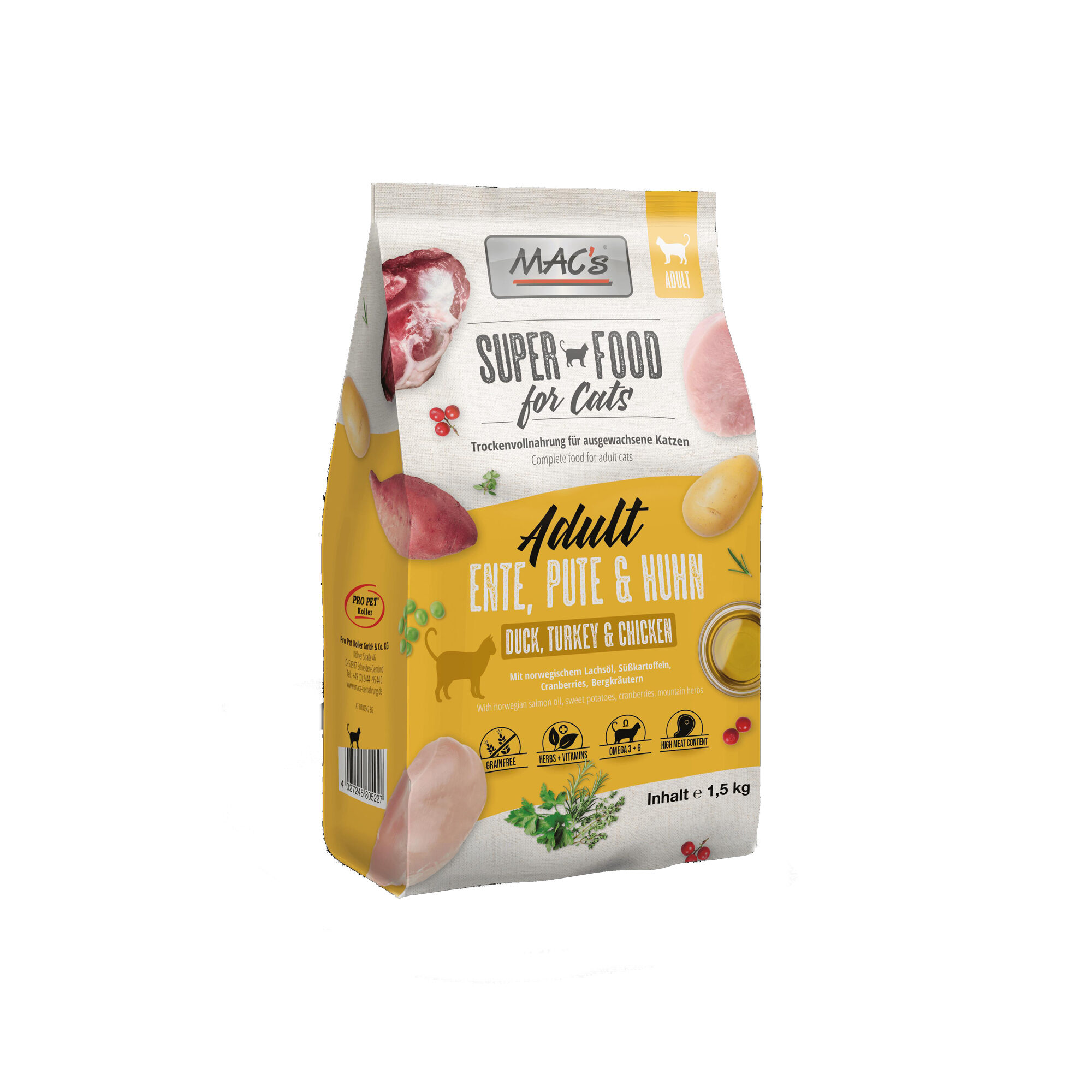 MAC’s Adult – Ente, Pute & Huhn – 1,5 kg
