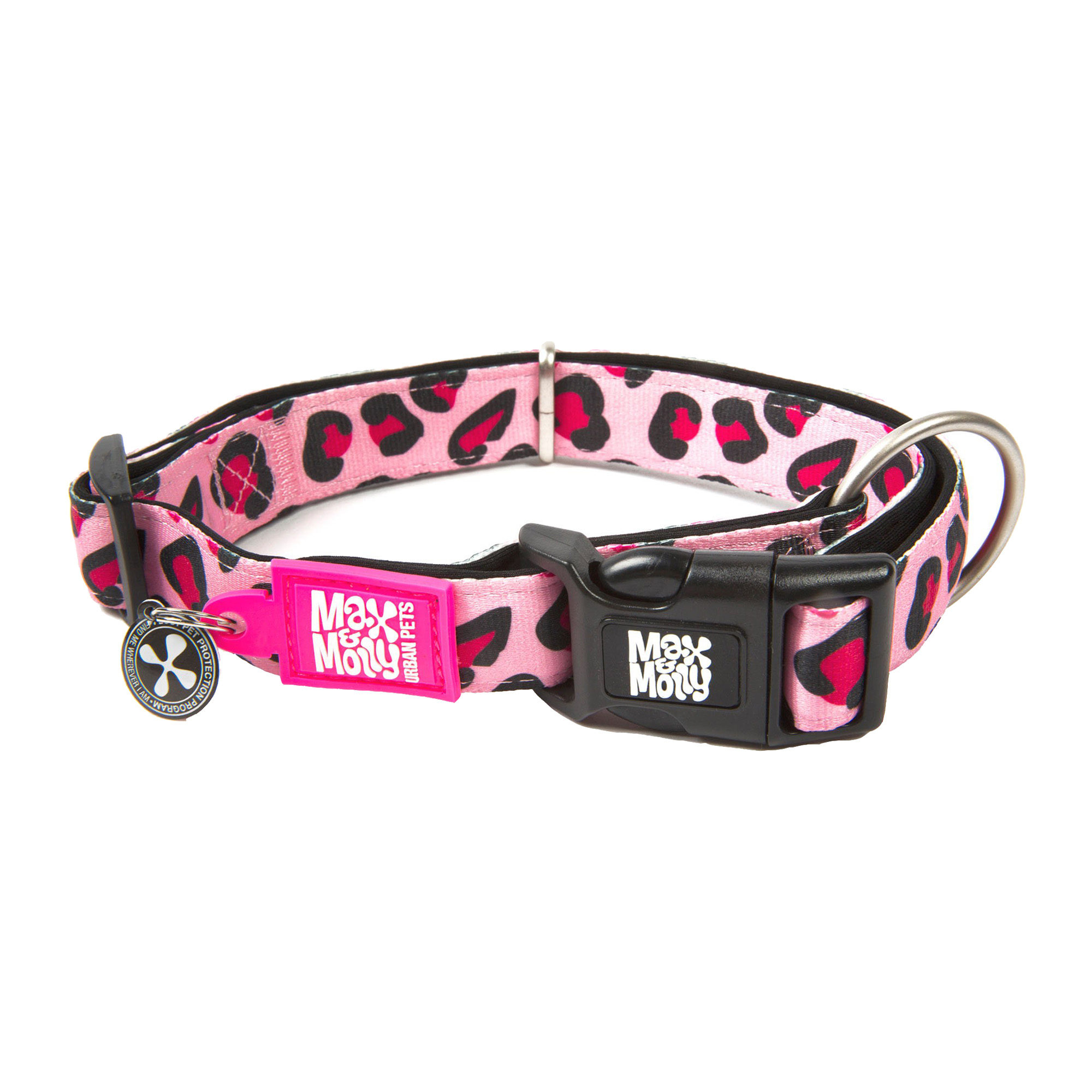 Max & Molly Smart ID Halsband – Leopard Pink – XS