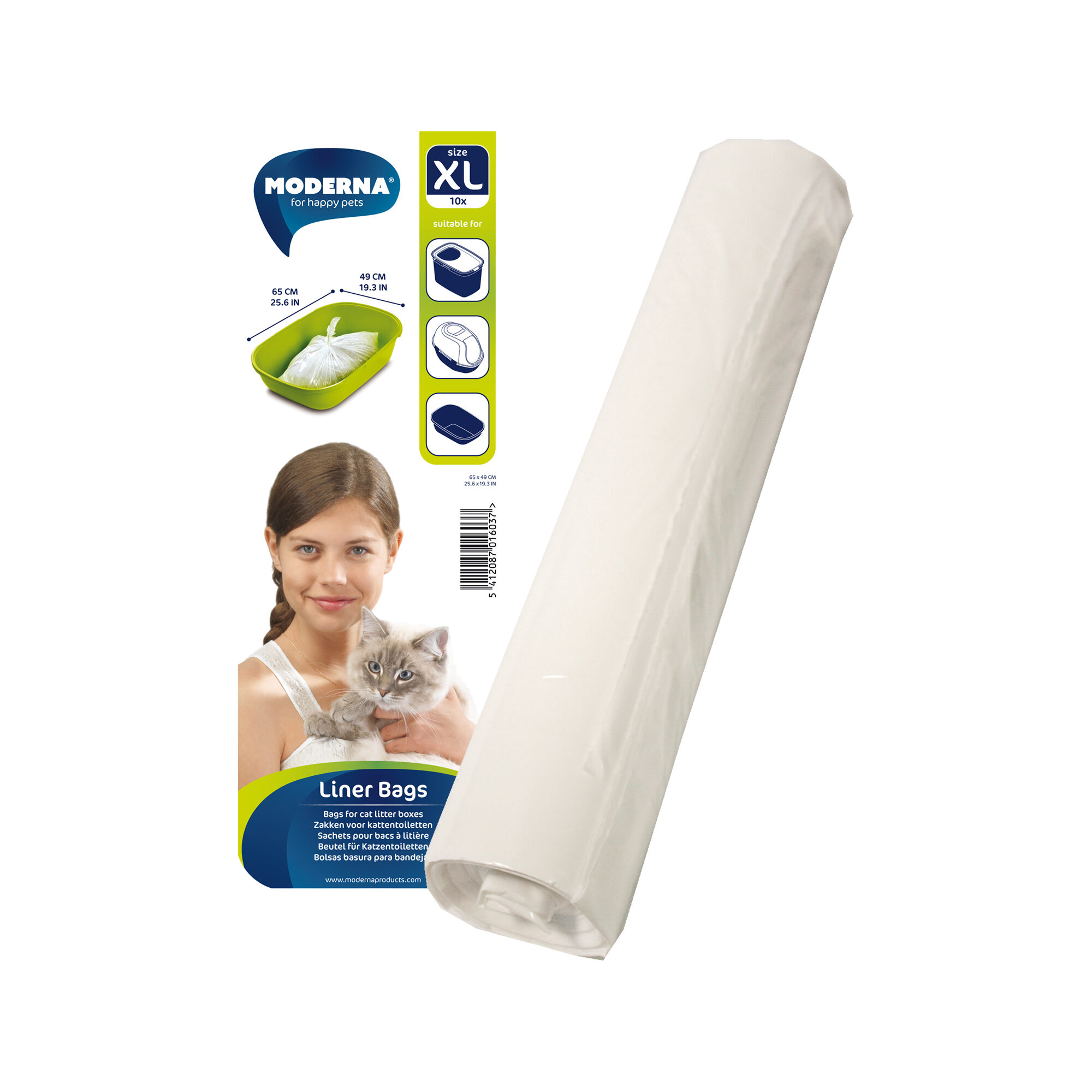 Moderna Katzenstreu Beutel Top Cat – XL – 65 x 49 cm – 10 Stück