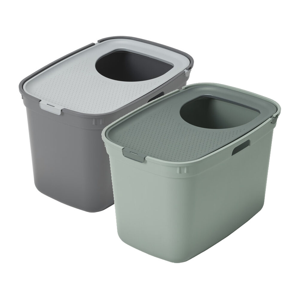 Moderna Katzentoilette Top Cat – grau / dunkelgrau