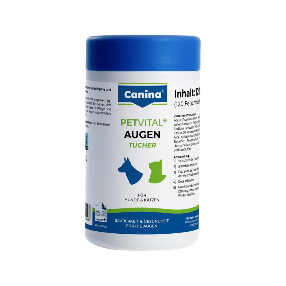 Canina Petvital Augentücher – 120 Stück Canina Petvital Augentücher – 120 Stück