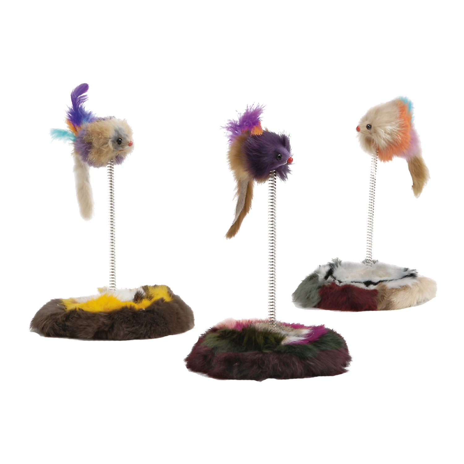 Beeztees Plüsch-Maus mit Sprungfeder Beeztees Plüsch-Maus mit Sprungfeder