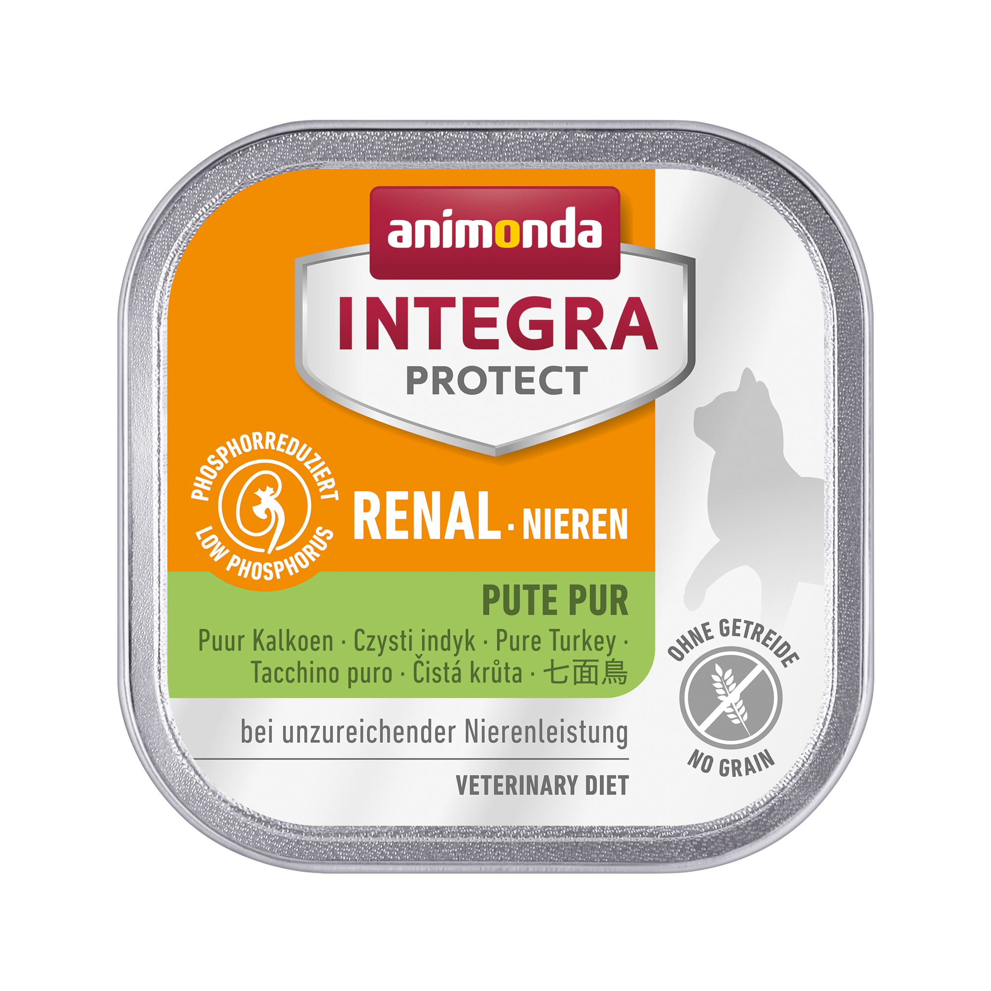 Animonda Integra Protect Nieren Katzenfutter – Schälchen – Pute – 16 x 100 g