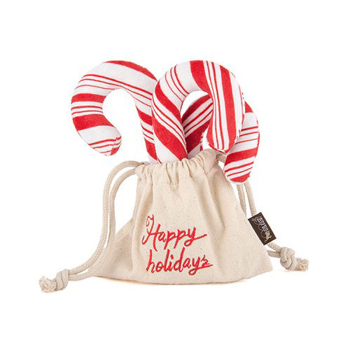 P.L.A.Y. Pet Holiday Classic Pluche – Candy Canes