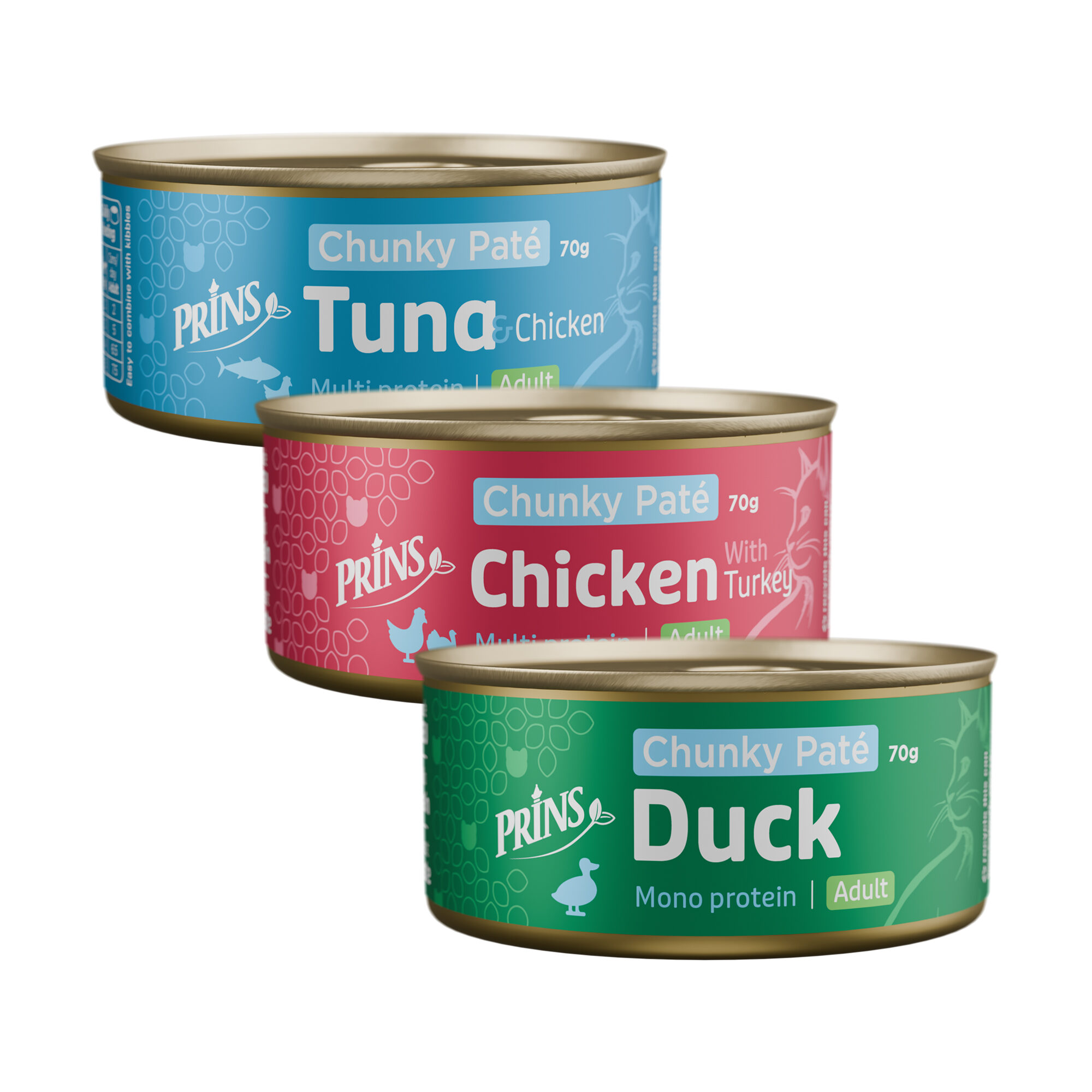 Prins Chunky Paté – Katzenfutter – Ente – 24 x 70 g