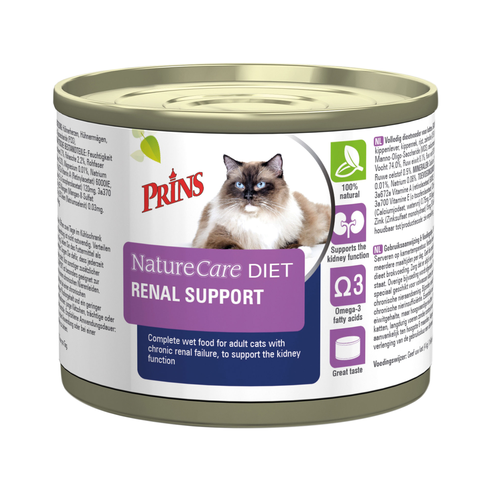 Prins NatureCare Diet Cat Renal Support – 6 x 200 g