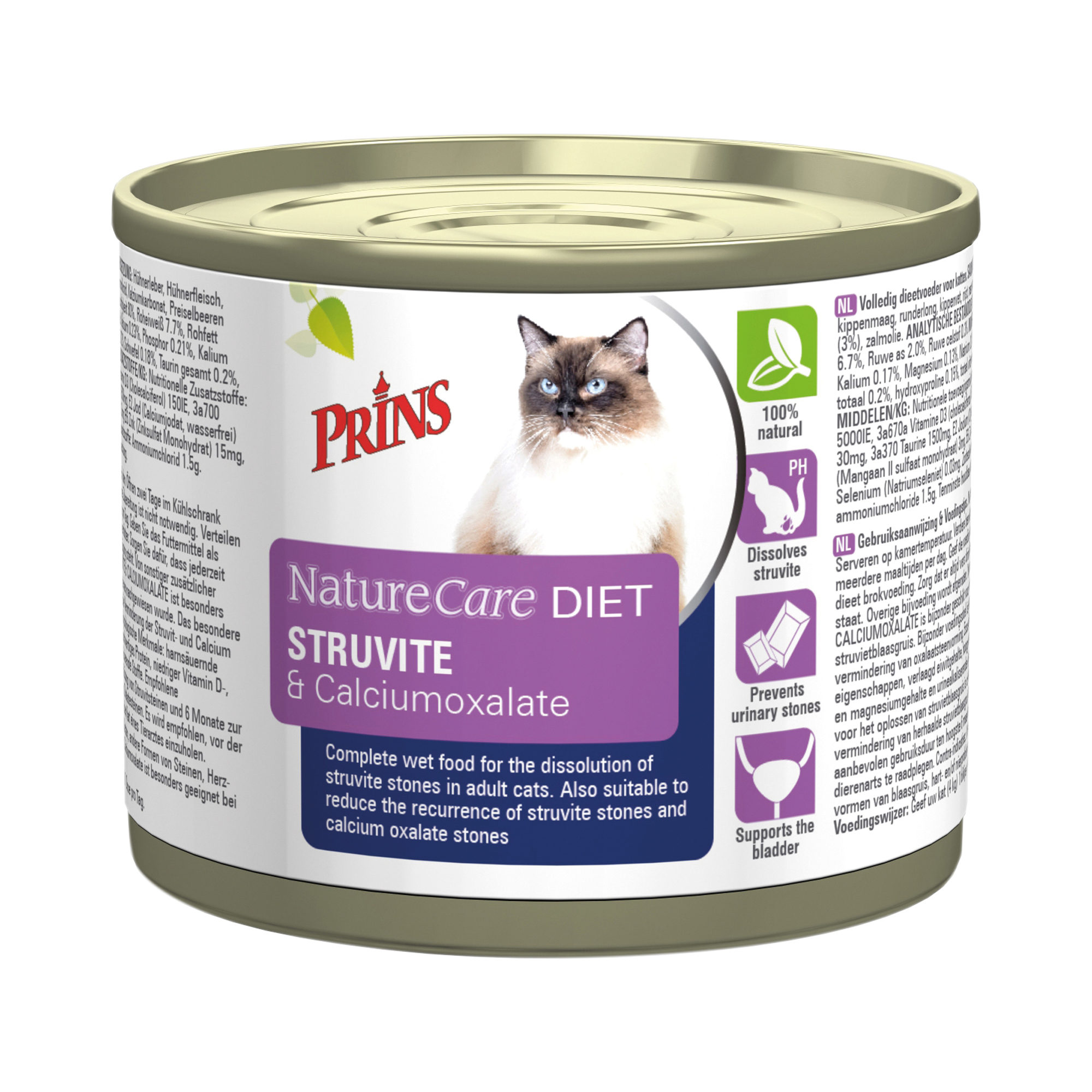 Prins NatureCare Diet Cat Struvite & Calciumoxalate – 6 x 200 g