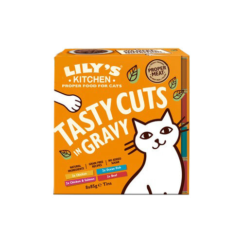 Lily’s Kitchen Katze Leckere Stückchen Multipack – Dose – 8 x 85 g