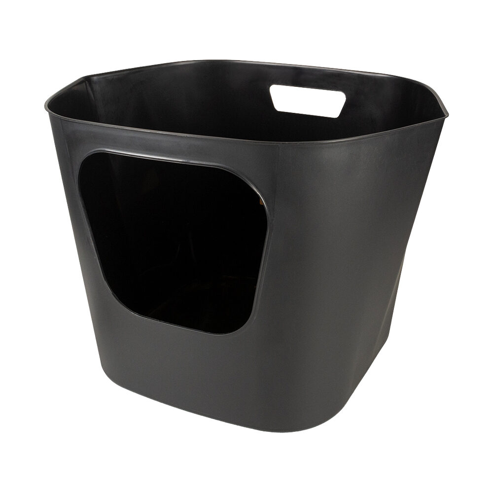 D&D Dean Offene Katzentoilette – 54,5 x 44 x 40,5 cm – Schwarz