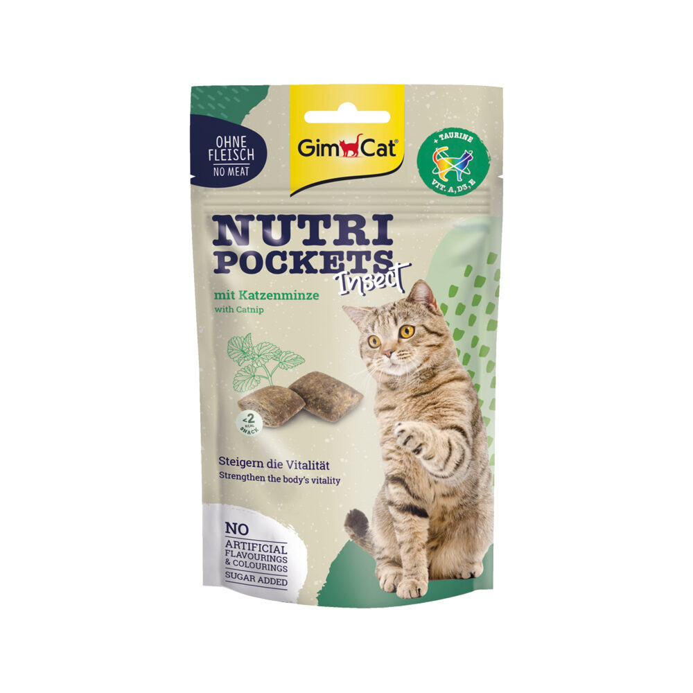GimCat Nutri Pockets – Insekt & Katzenminze – 60 g