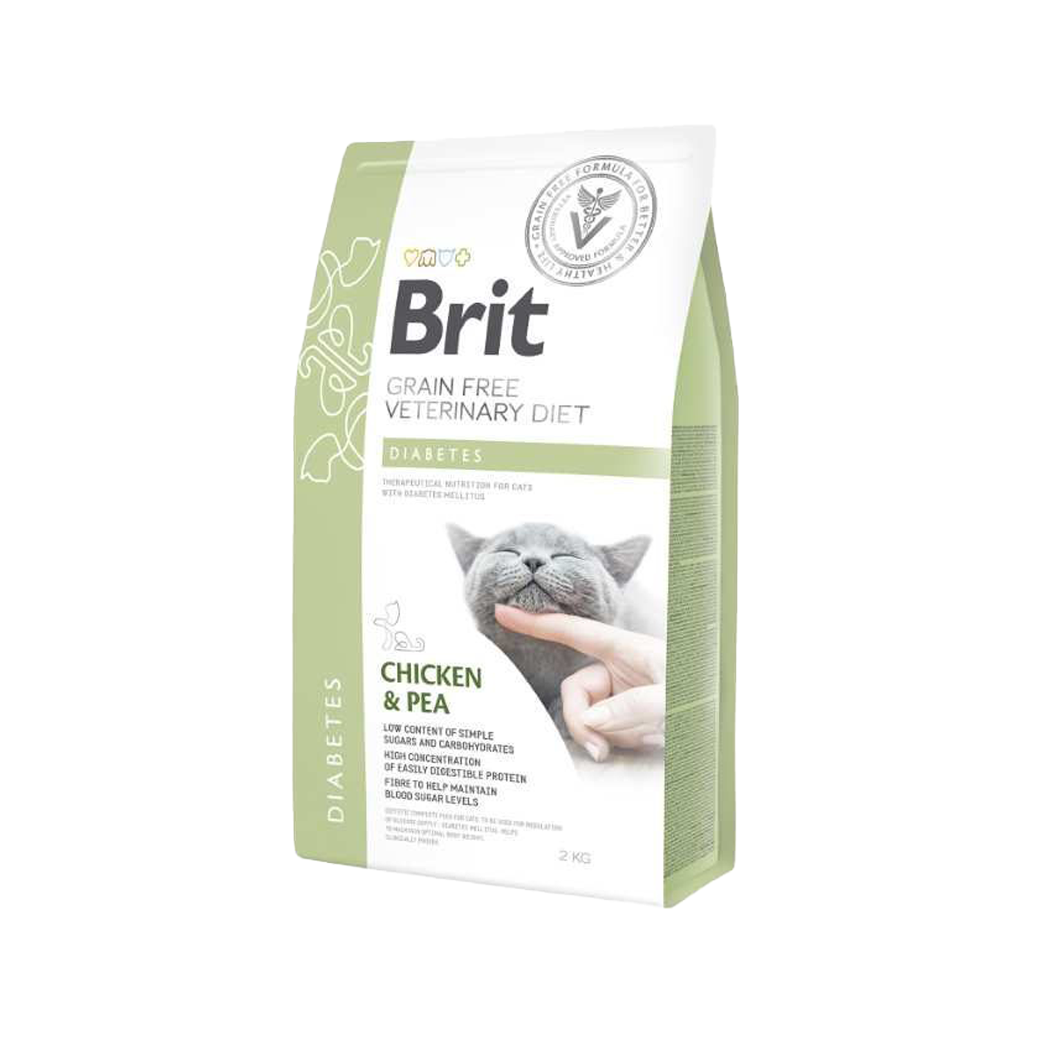 Brit Veterinary Diet Cat – Getreidefrei – Diabetes – 2 kg