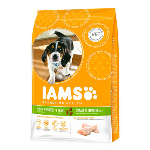 IAMS Puppy & Junior Small & Medium Hundefutter – 3 kg