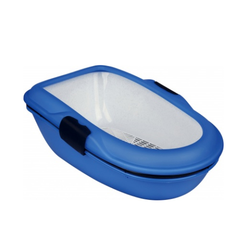 Trixie Katzentoilette Berto – Anthrazit / Hellblau