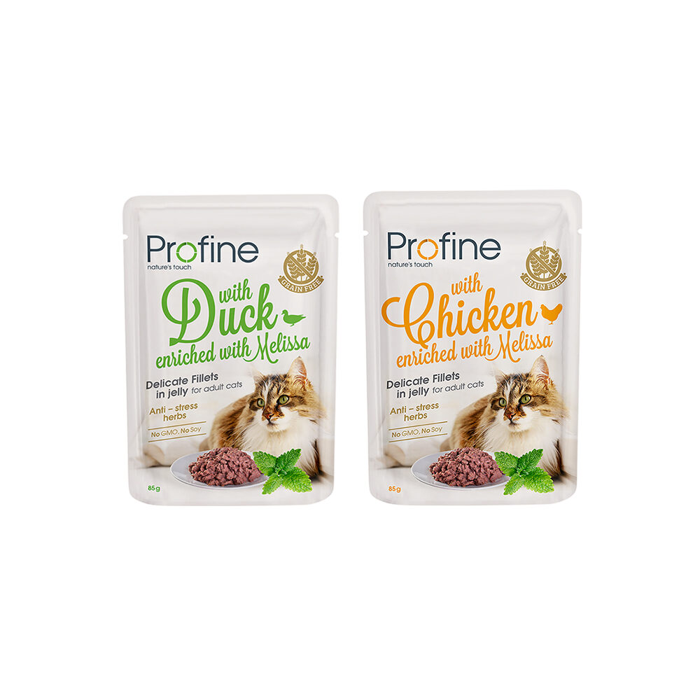 Profine cat fillets adult jelly- Ente – 24 x 85 g