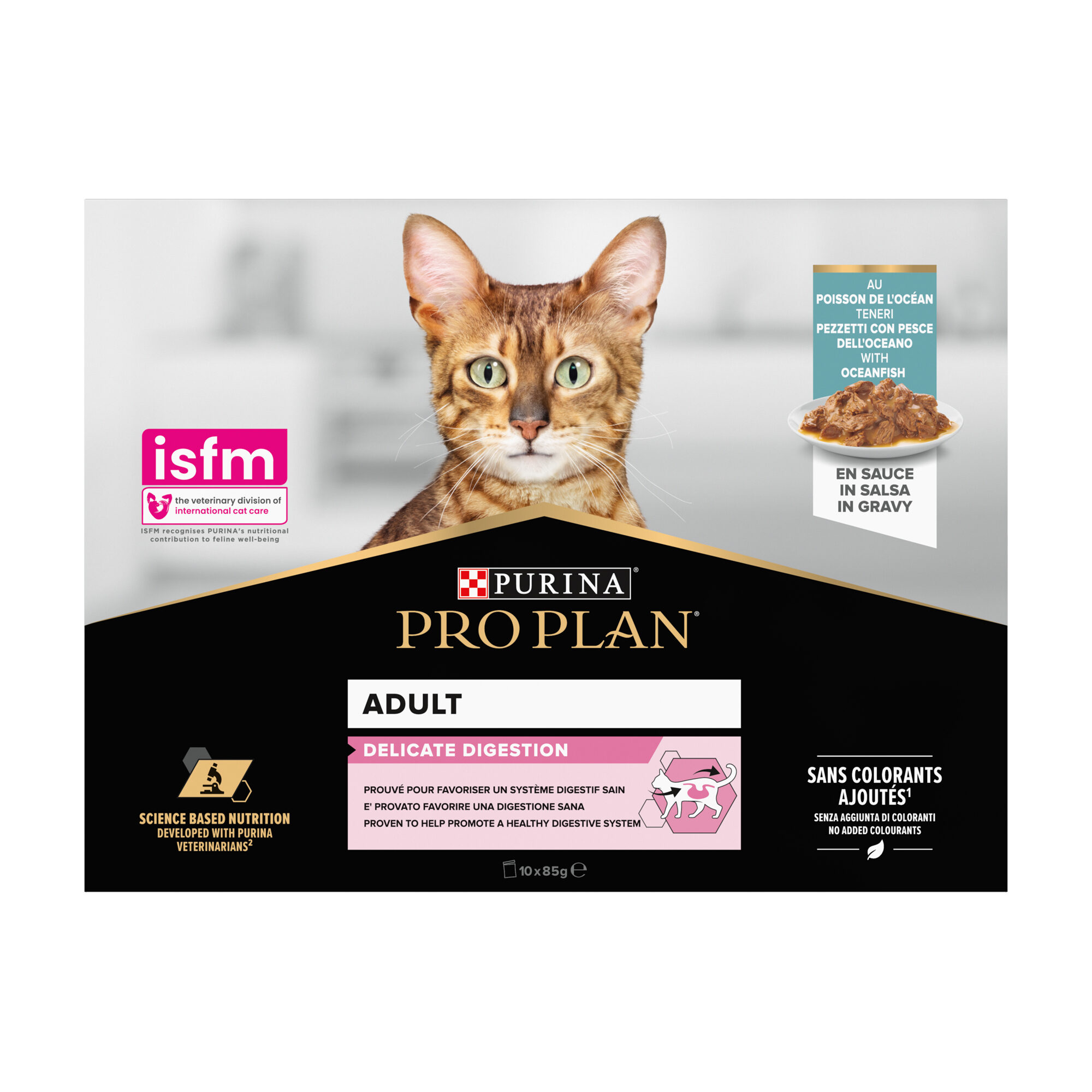 Purina Pro Plan NutriSavour Katzenfutter – Frischebeutel – Delicate – 10 x 85 g