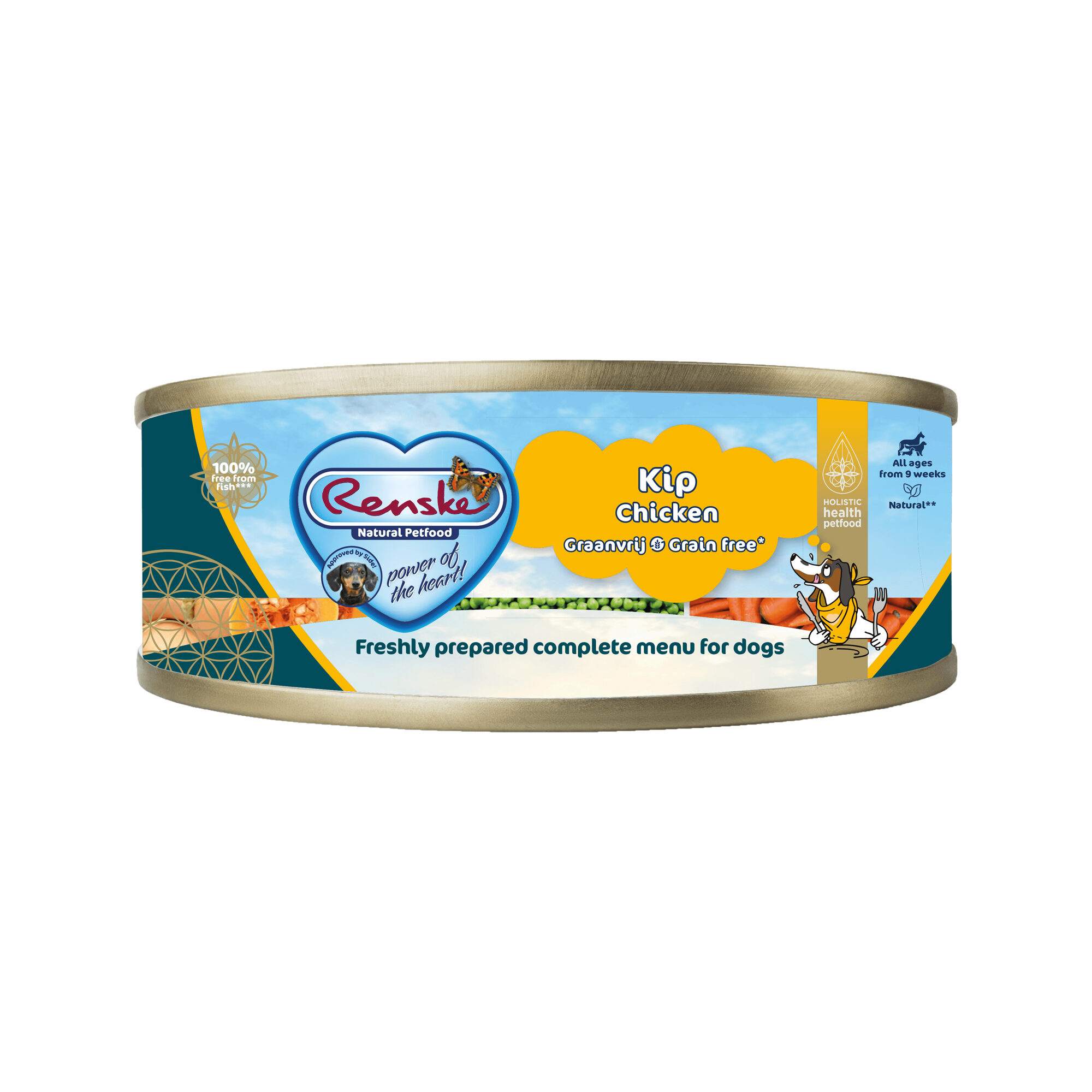 Renske frisches getreidefreies Hundefutter – Huhn – 24 x 95 g