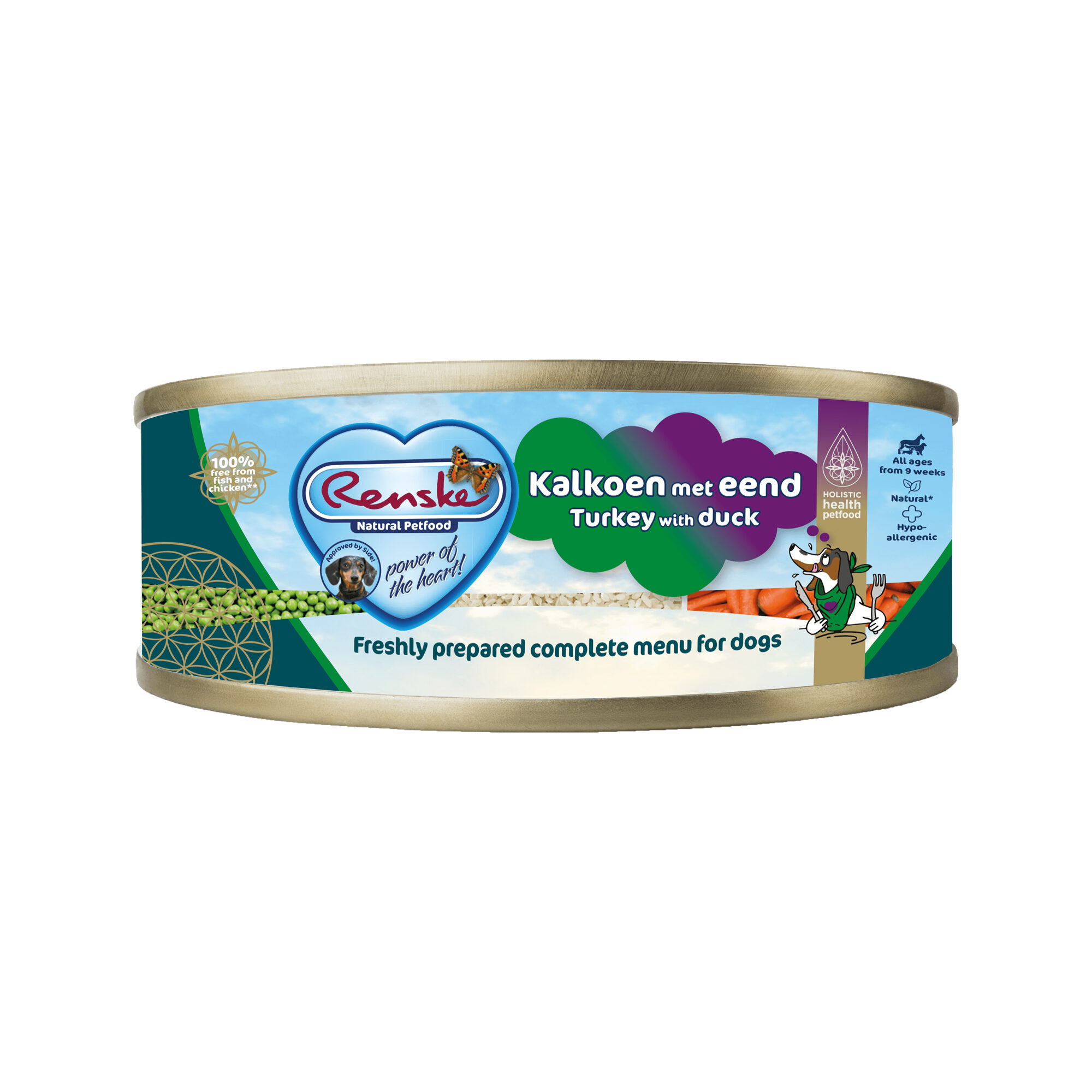 Renske frisches Hundefutter – Pute mit Ente – 24 x 95 g