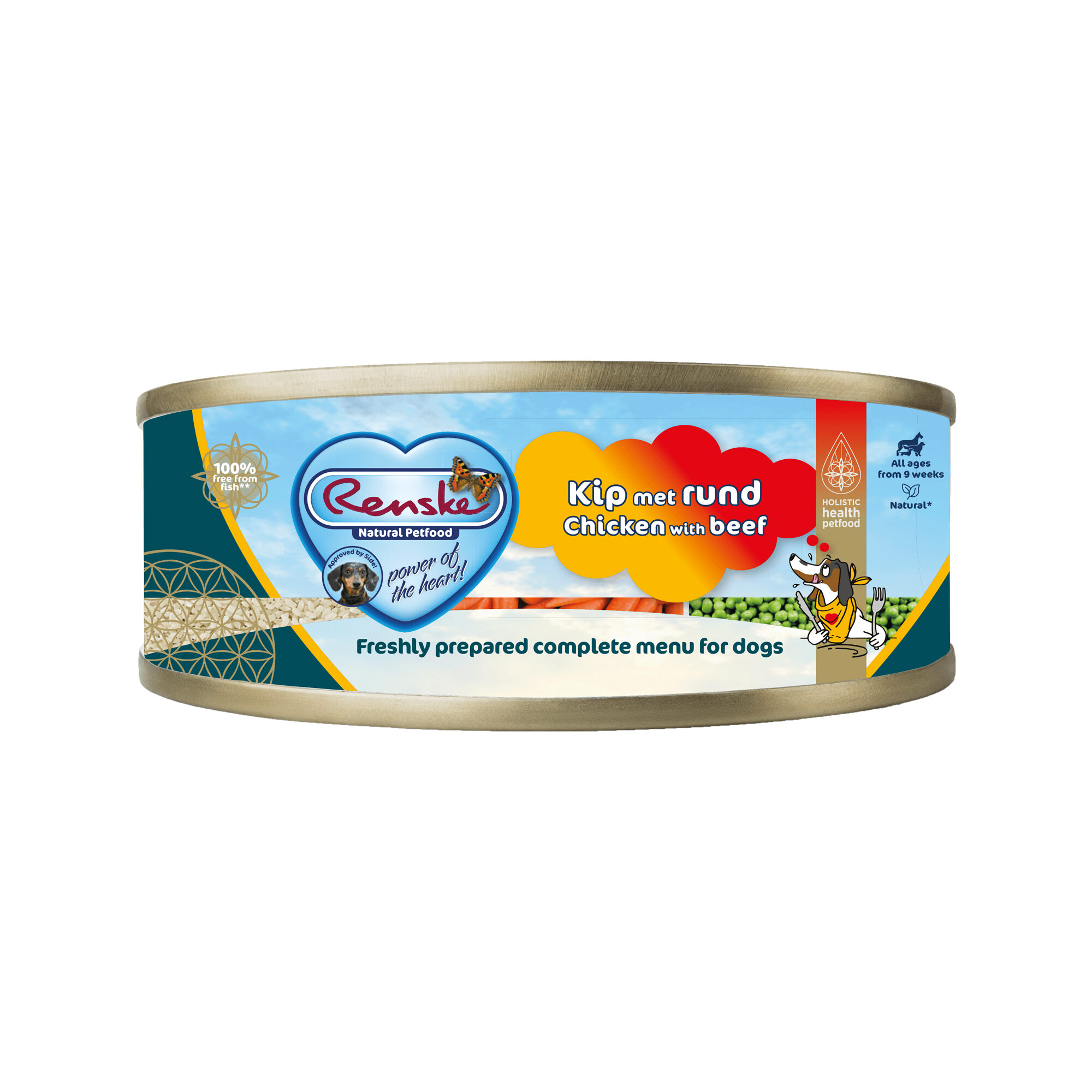Renske frisches Hundefutter – Huhn mit Rindfleisch – 24 x 95 g