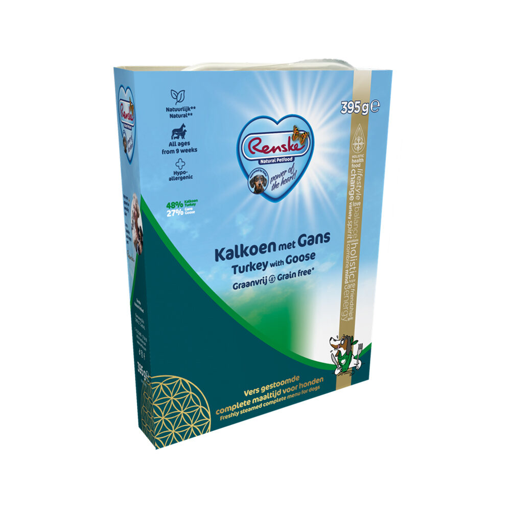Renske Frischfleisch Getreidefrei – Truthahn & Gans – 395 g Renske Frischfleisch Getreidefrei – Truthahn & Gans – 395 g