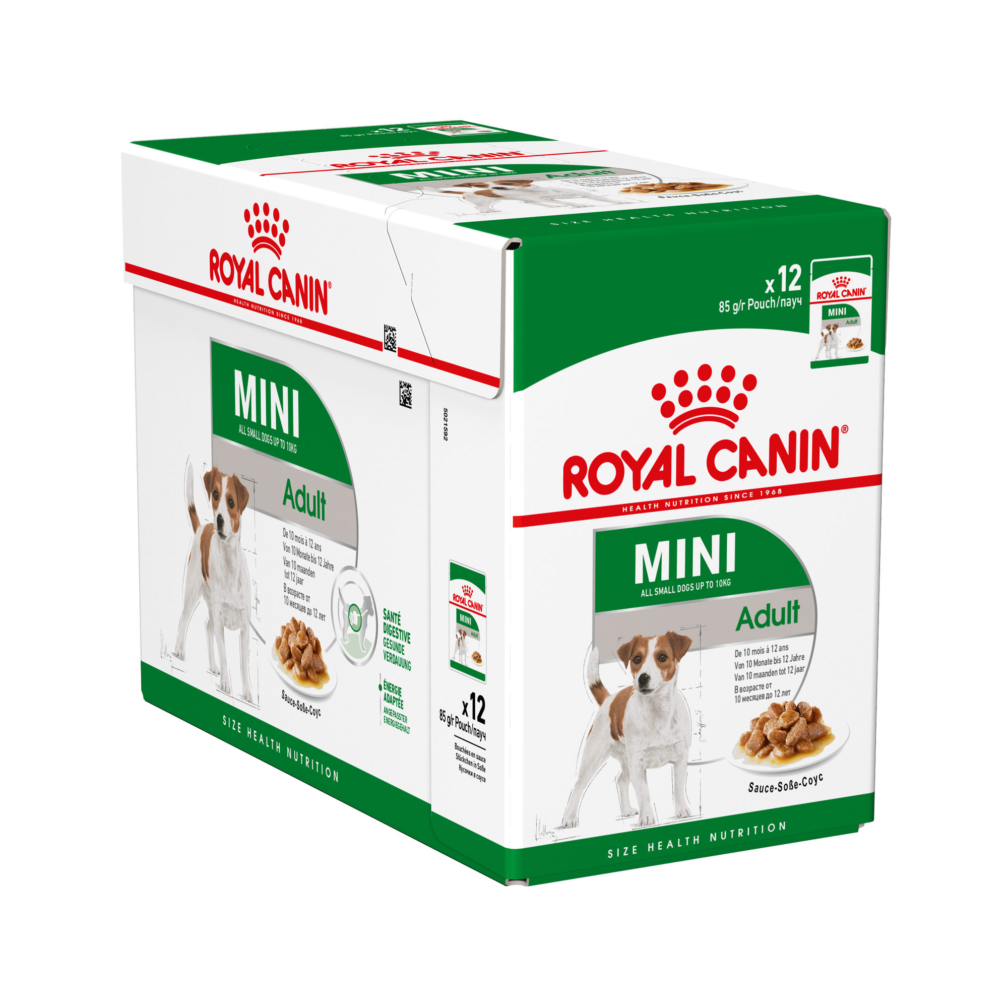 Royal Canin Mini Adult Hundefutter – Frischebeutel – 12 x 85 g