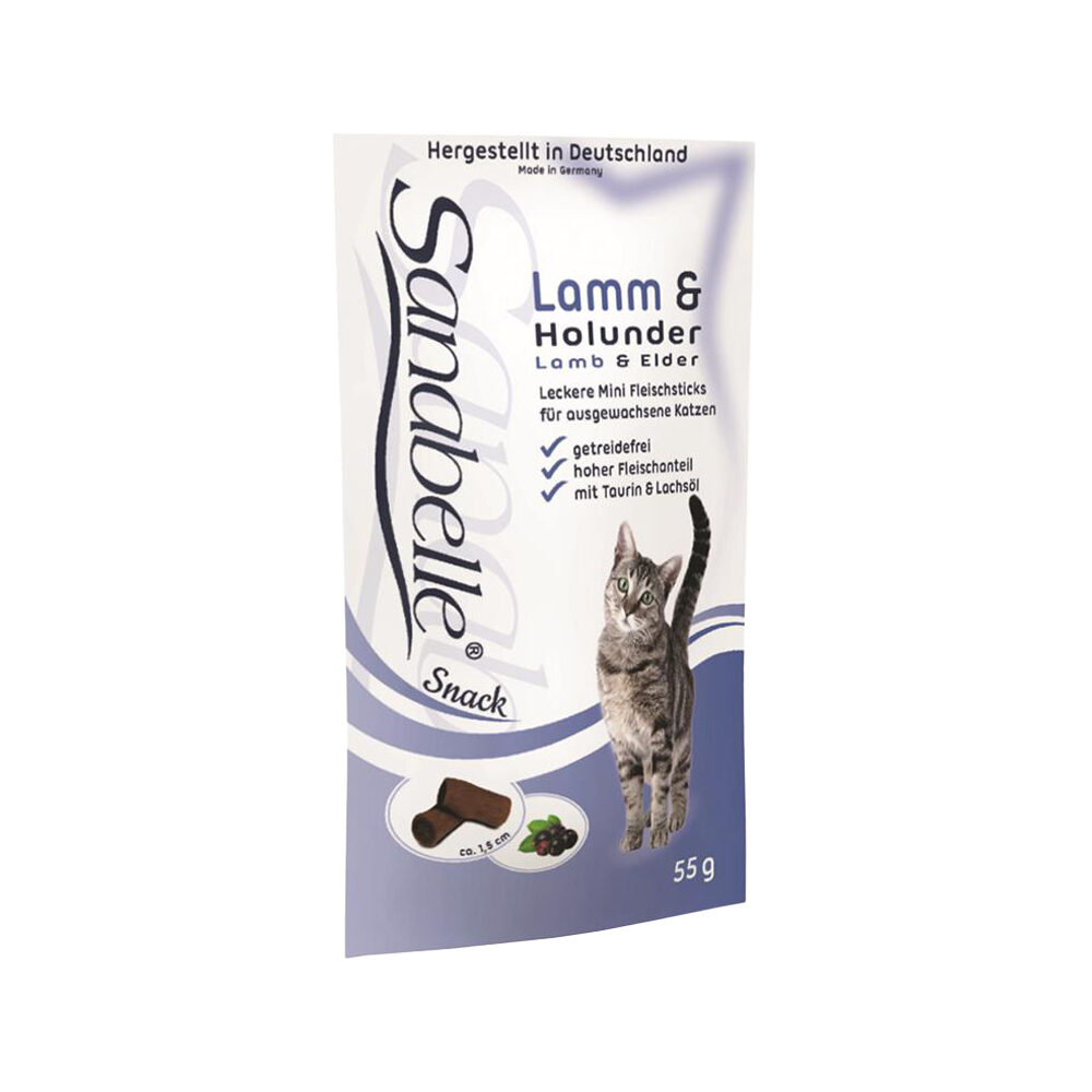 Sanabelle Cat Sticks Lamm & Holunder – 55 g
