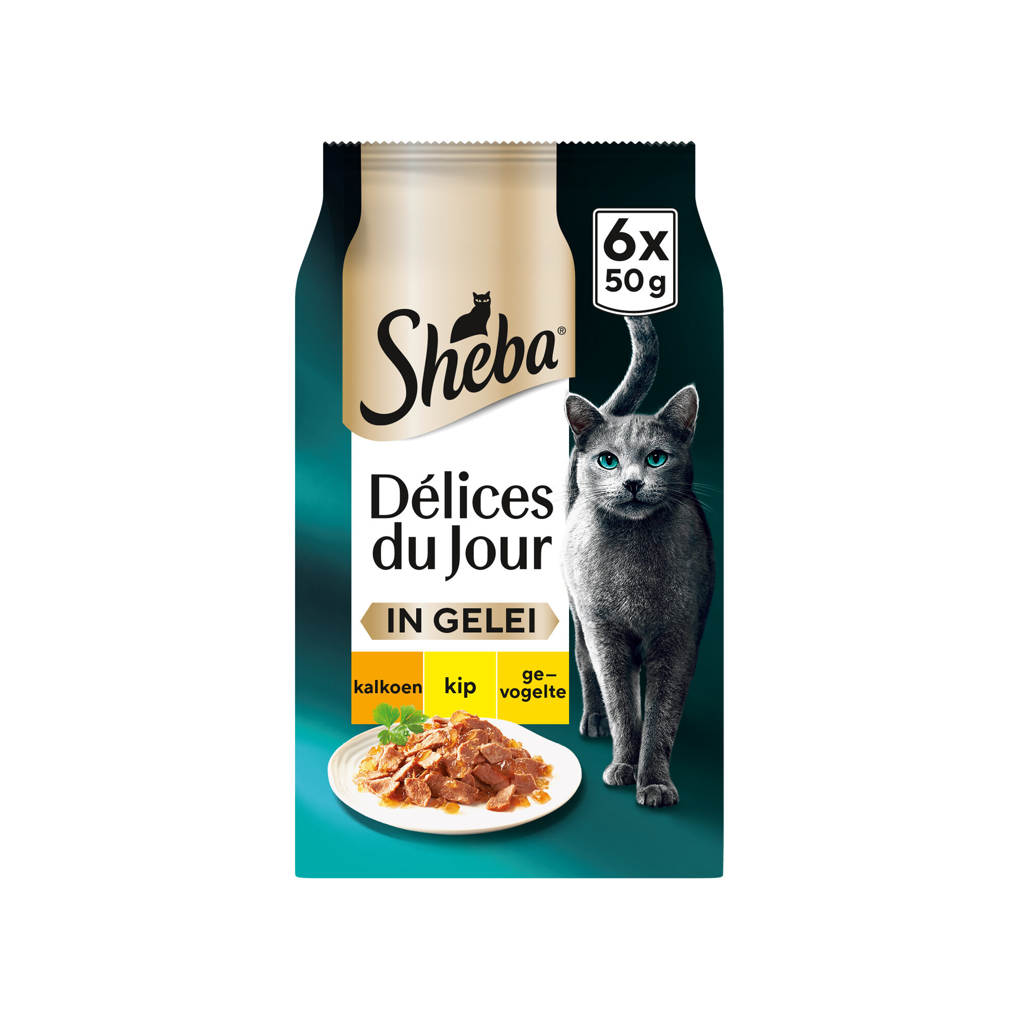 Sheba Délices du Jour in Gelee – Truthahn, Huhn und Geflügel