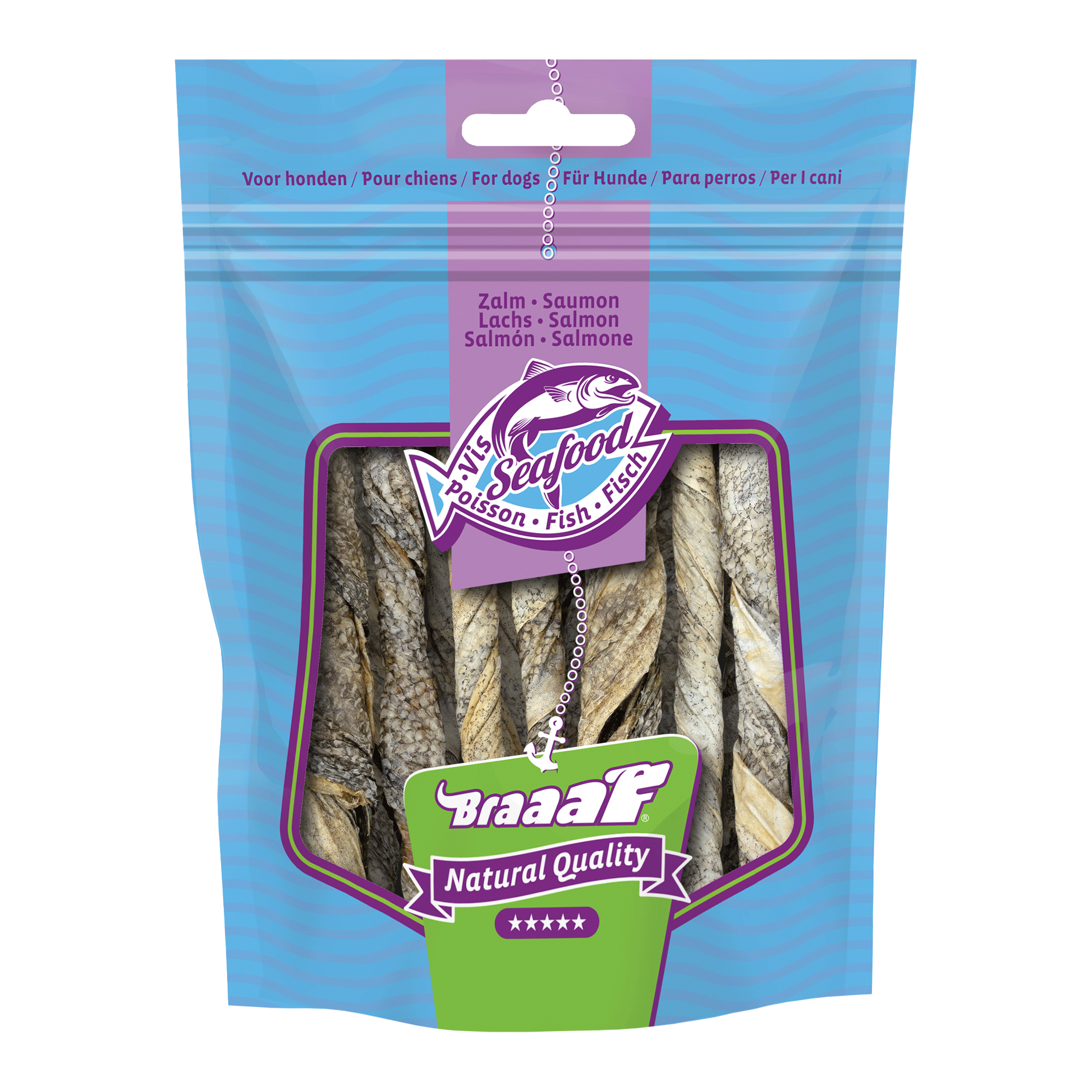 Braaaf Fischsnack Lachs-Rolle Twister – 70 g