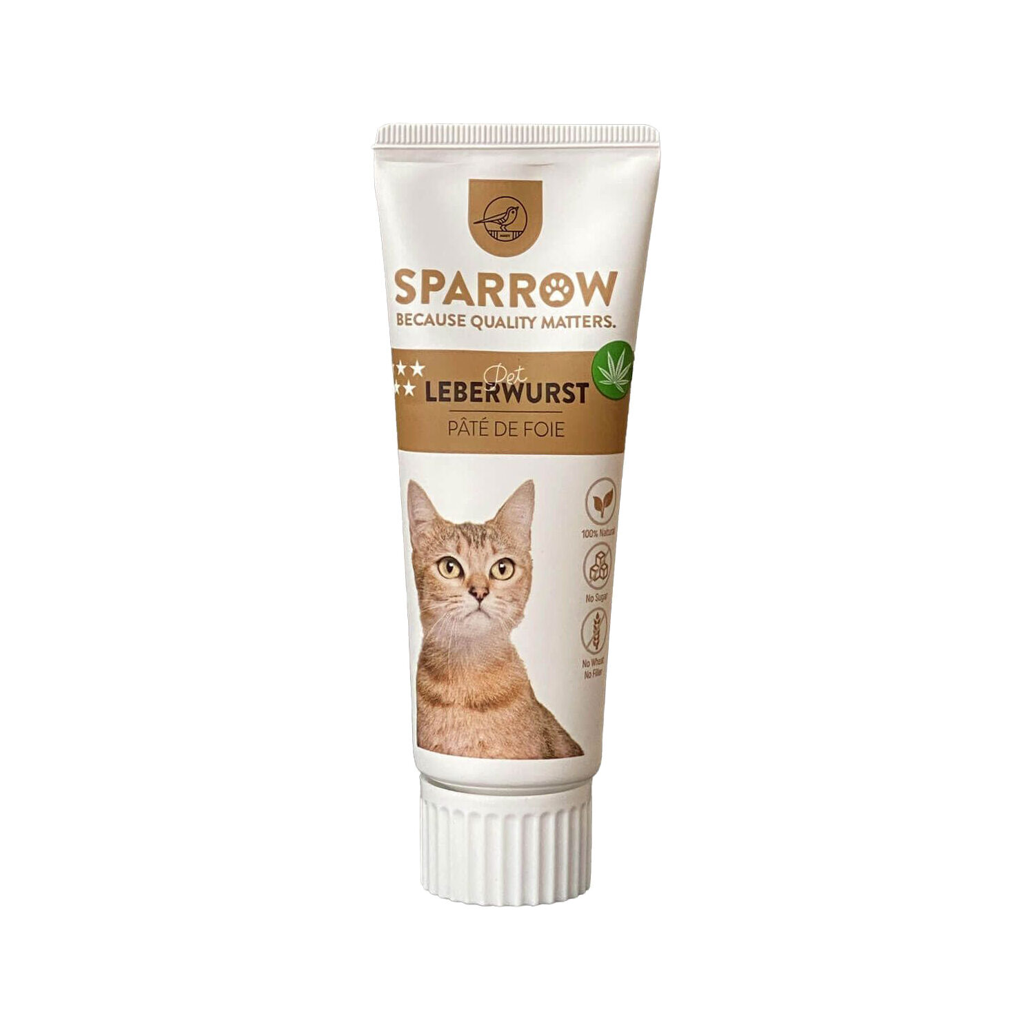 SPARROW Pet Leberwurstpaste mit CBD für Katzen – 75 g